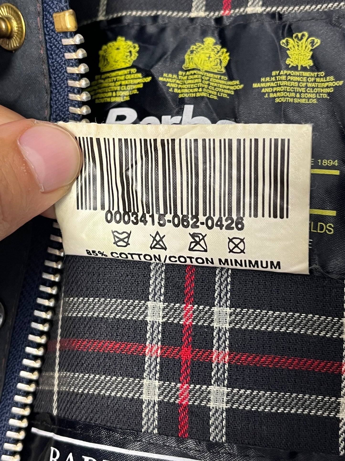 Barbour Beaufort Jacket C42 Navy Vintage 2000 (with Hood)