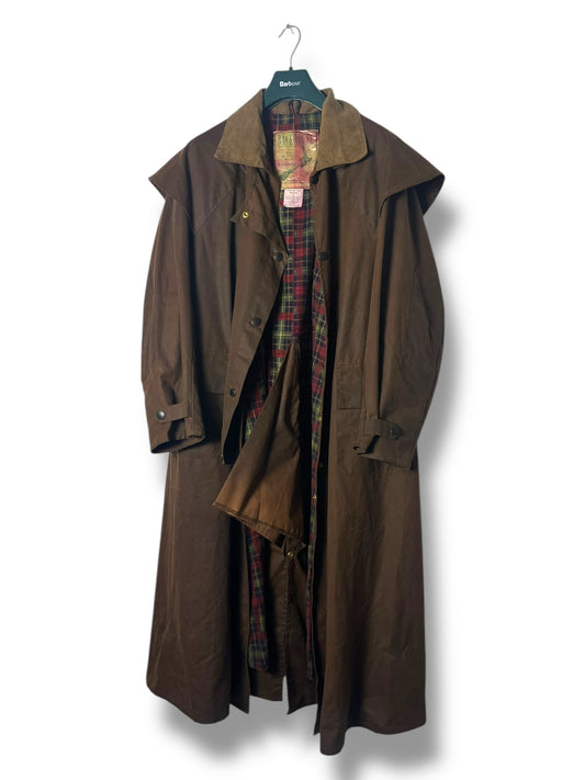 Backhouse Barbour Driza Bone Riding Coat – Vintage Brown C40