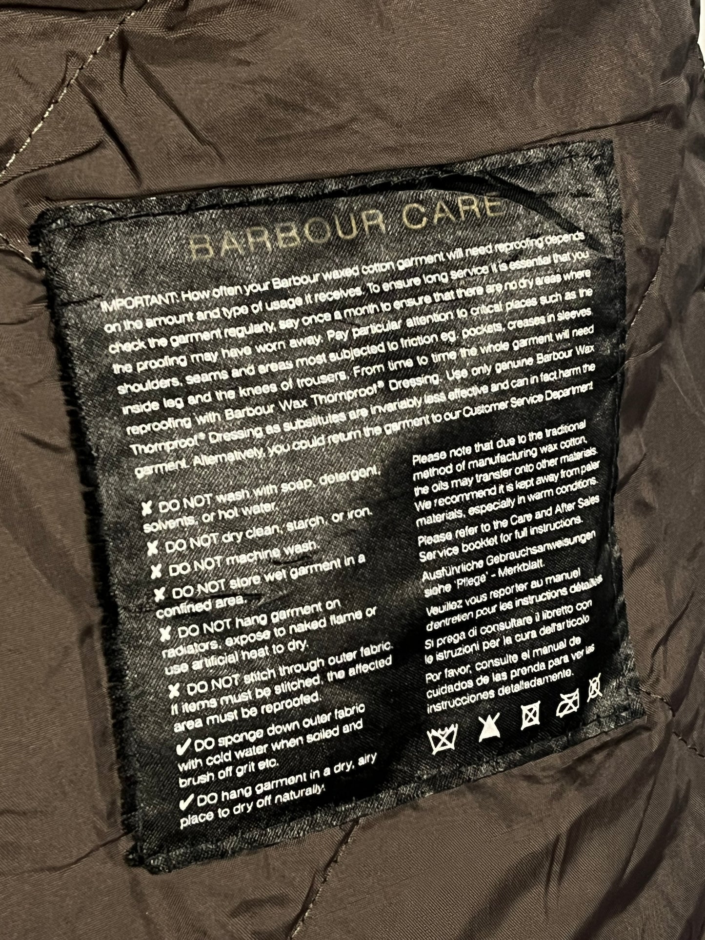 Barbour Kempt Wax Jacket – XXL (fits XL) – Moon Wool Collaboration