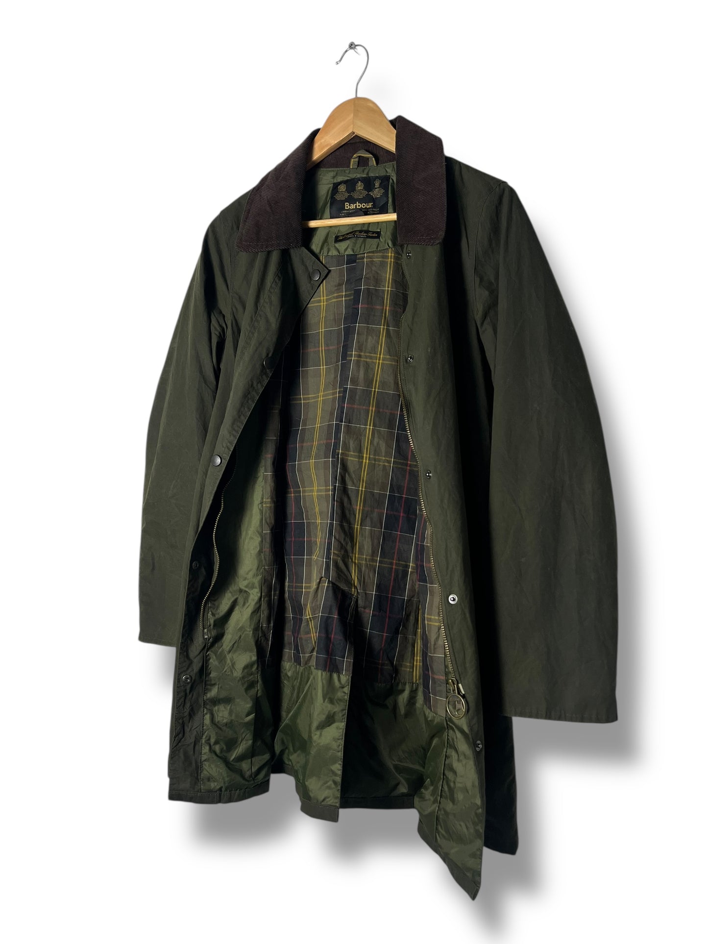 Barbour Hampshire Wax LW Coat Sage Green UK12 (2000s)
