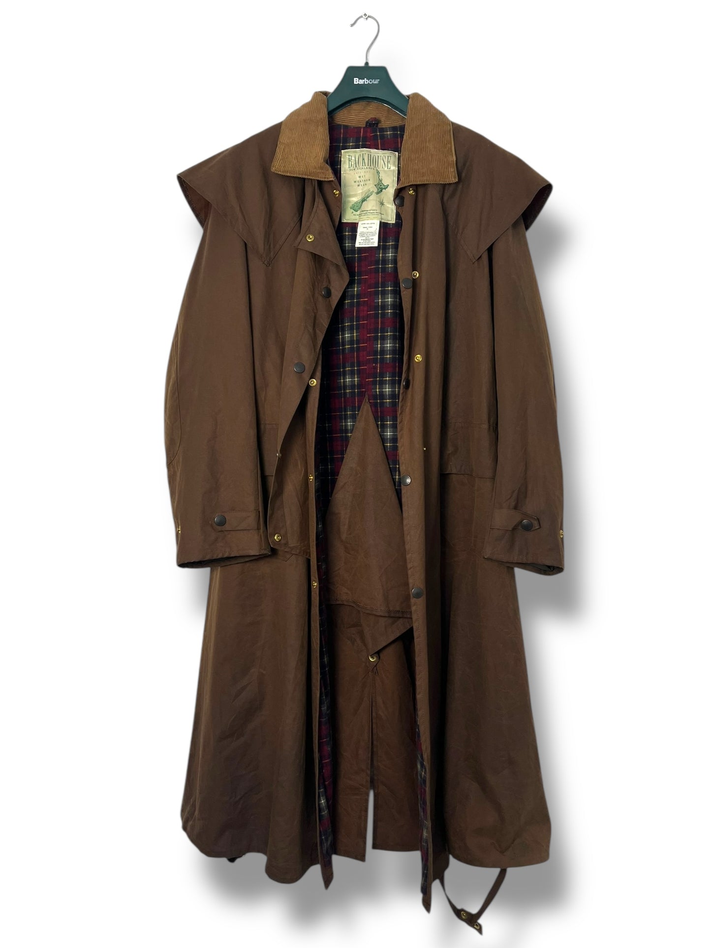 Barbour x Backhouse Waxed Raincoat – Brown – XL – 1990s - Selected by DRAPS