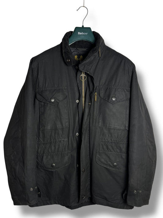 Barbour Sapper Wax Jacket Black Cotton Utility Jacket Medium