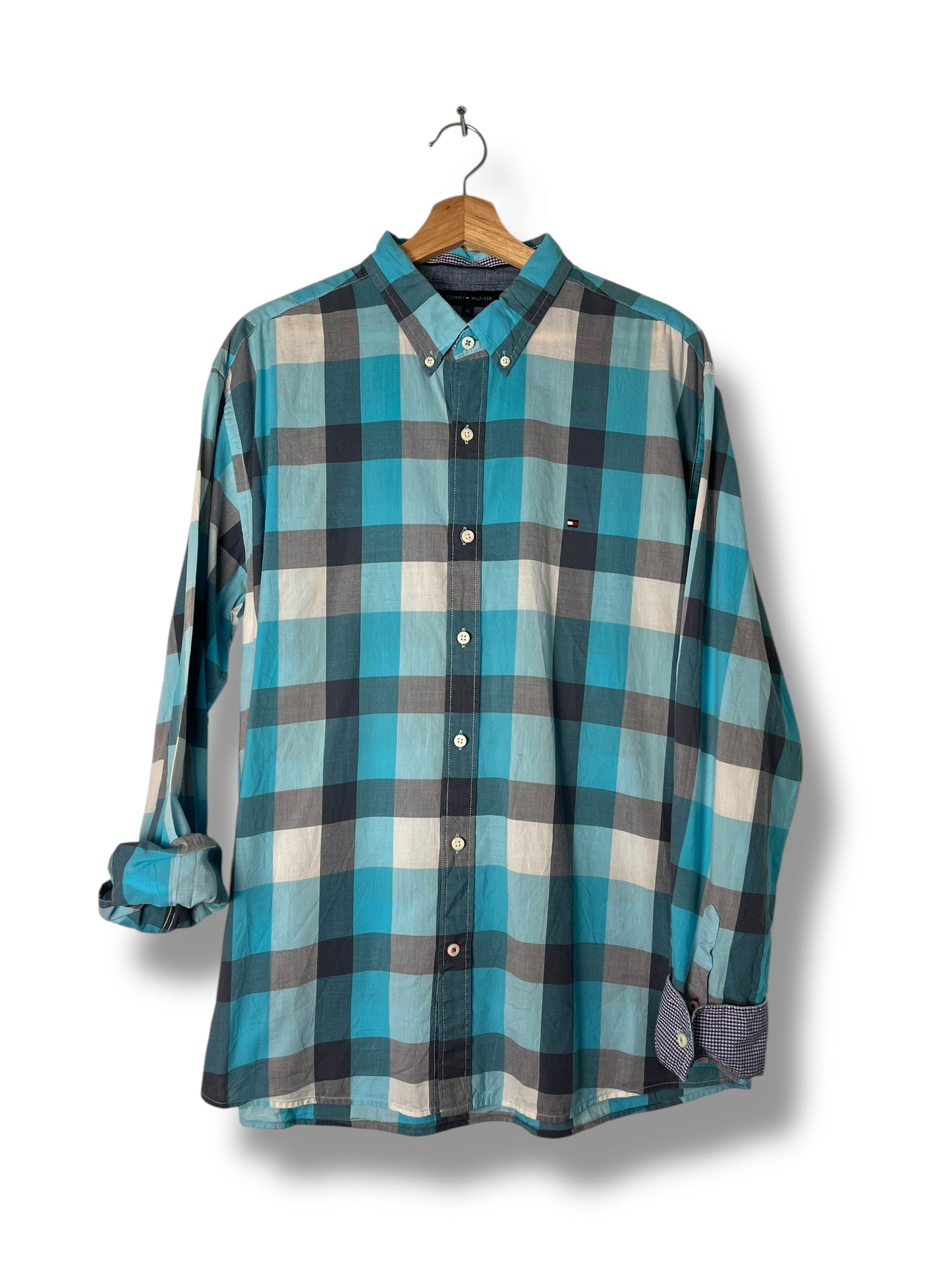 Tommy Hilfiger Checkered Shirt Blue Size L