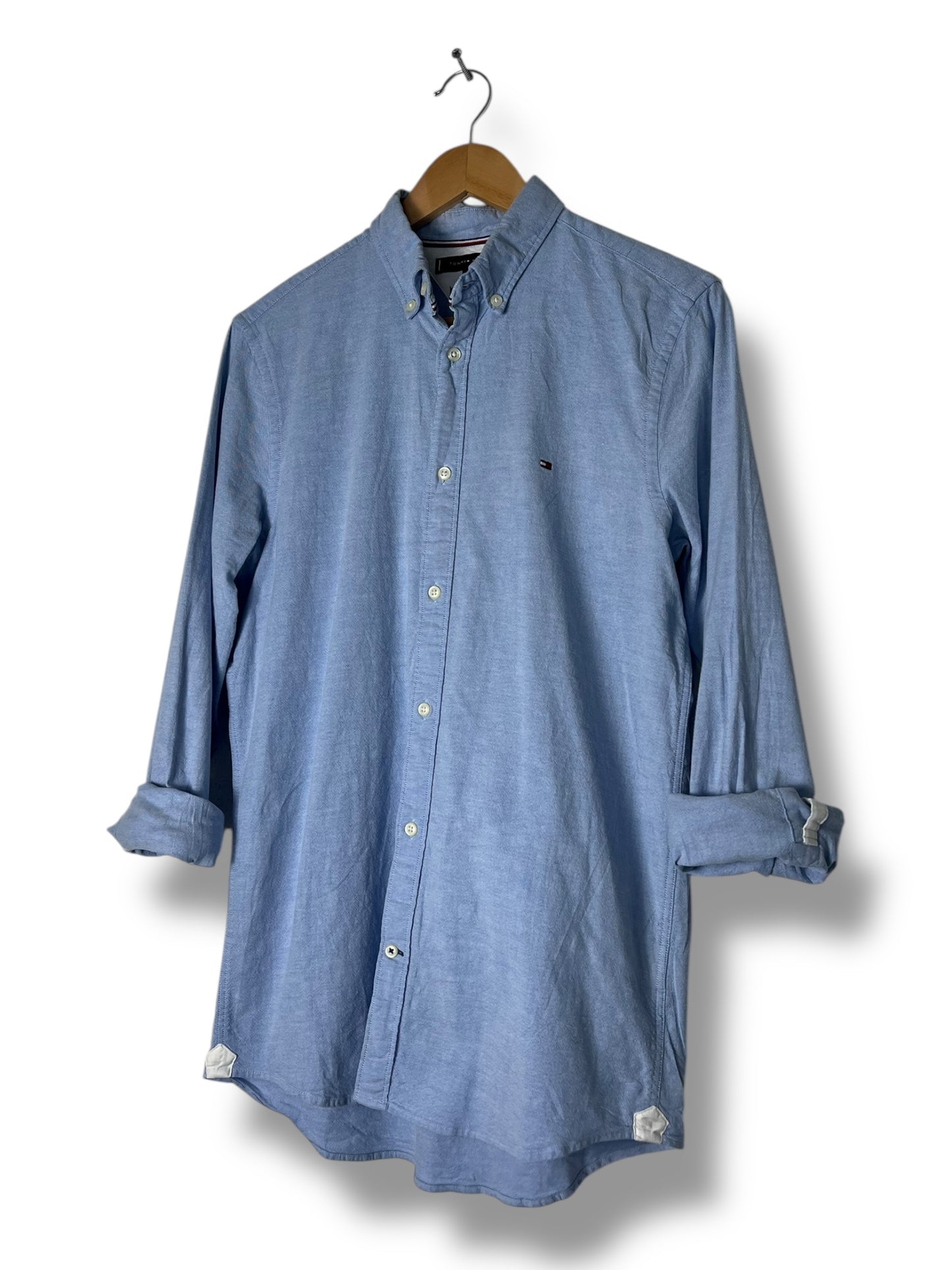 Tommy Hilfiger TH Flex Slim Fit Stretch – Light Denim Blue Shirt