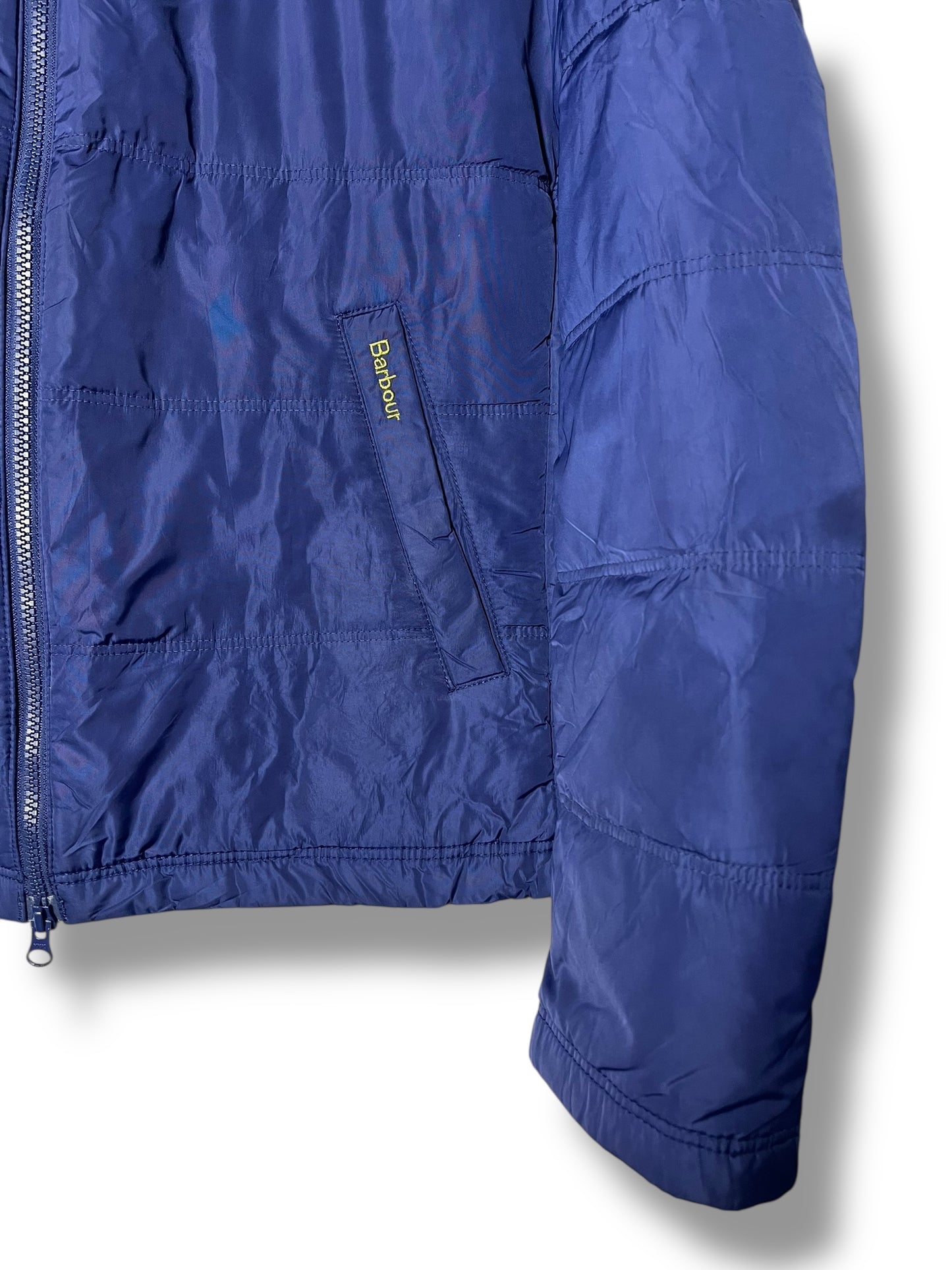 Barbour Quilted Jacket –Retail Leaven Electric Blue / Neon Green – Size L