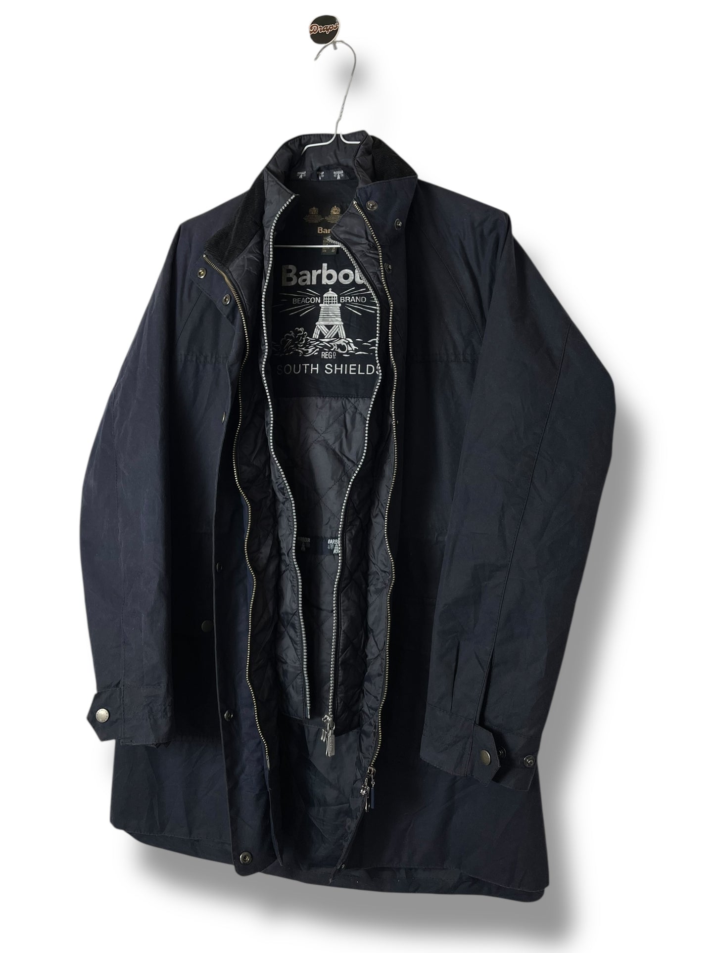 Barbour Mablethorpe Jacket UK 10 – Navy Blue Waxed Cotton (AW18)