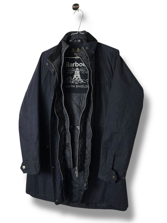Barbour Mablethorpe Jacket UK 10 – Navy Blue Waxed Cotton (AW18)