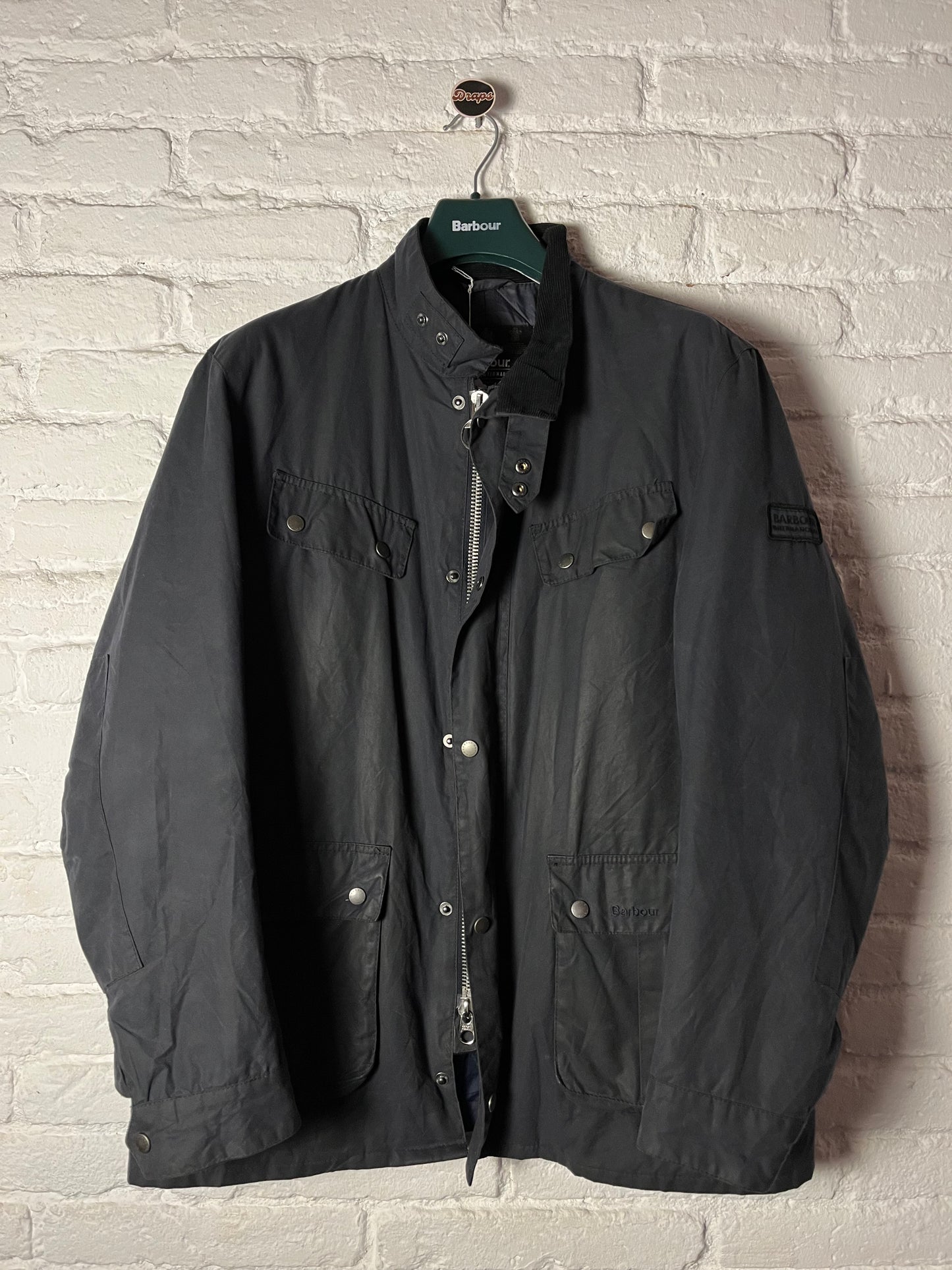 Barbour Duke wax jacket size XL navy