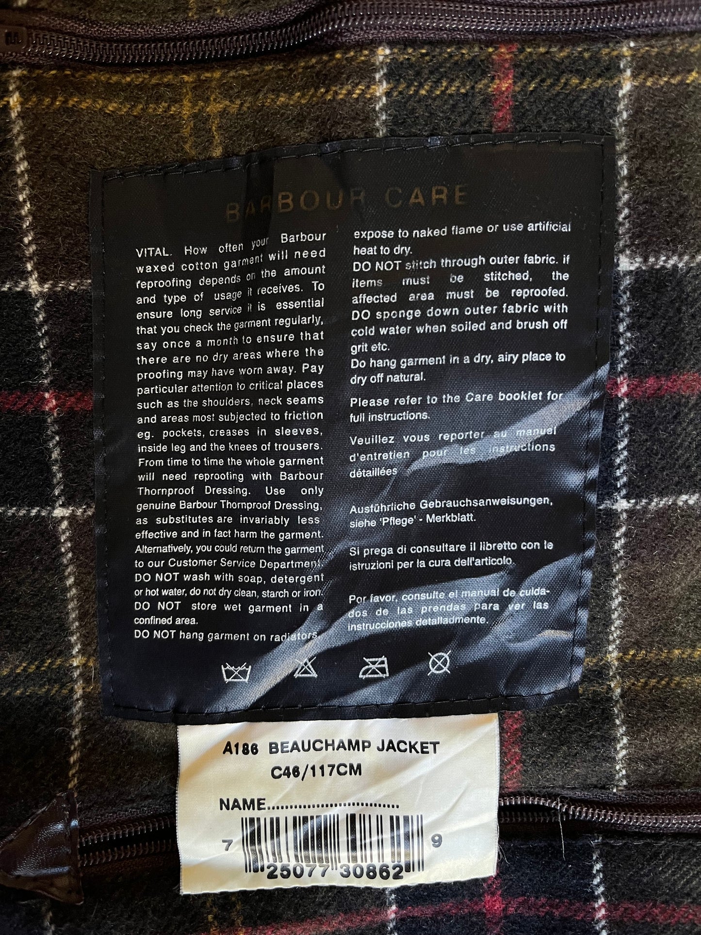 Barbour Beauchamp Jacket C46 Sandstone Vintage 2000s