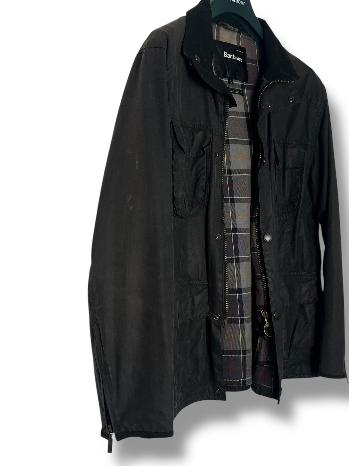 Barbour Utility Wax Jacket Black L Vintage