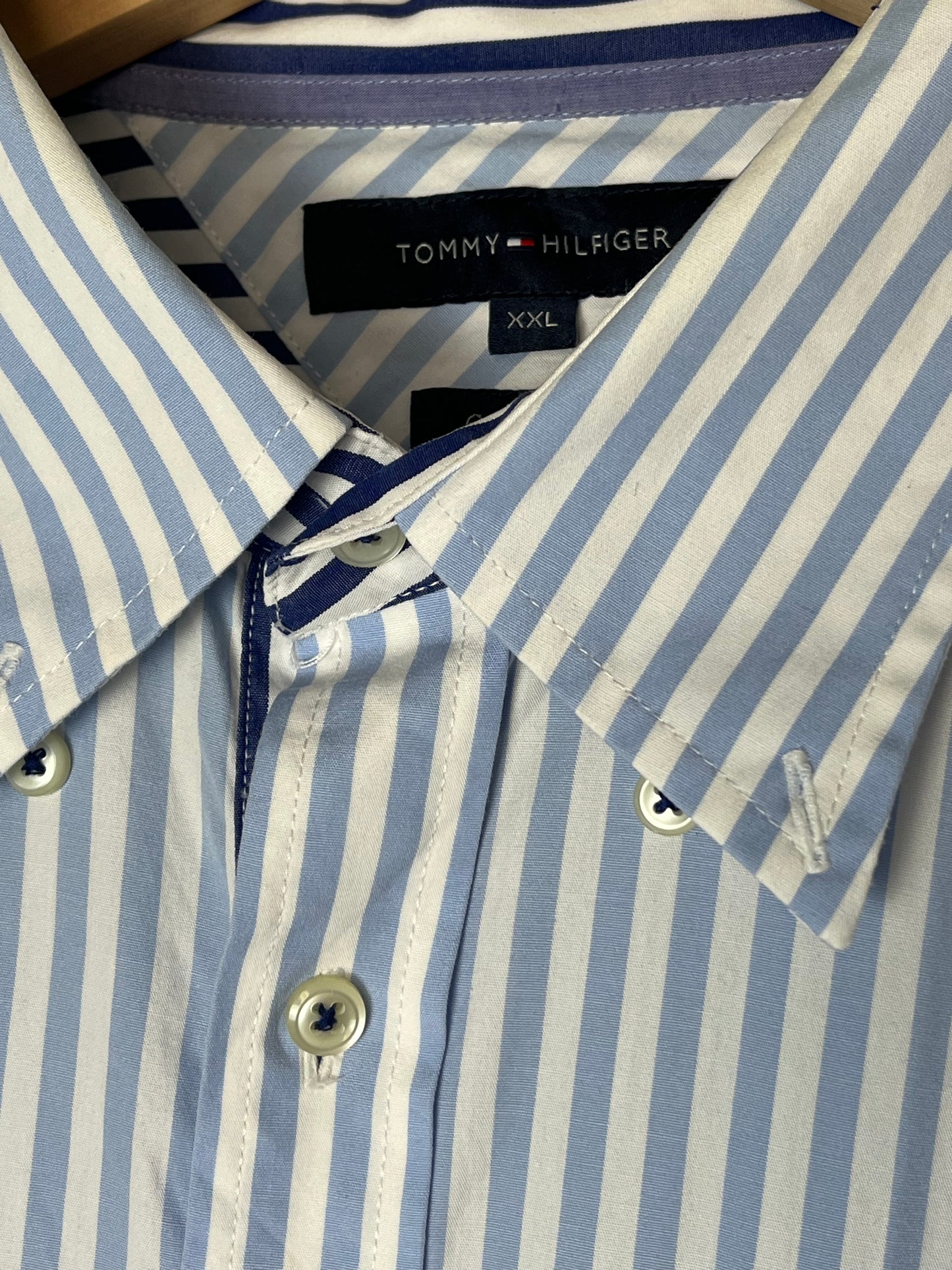 Tommy Hilfiger XXL Vintage Blue & White Striped Shirt