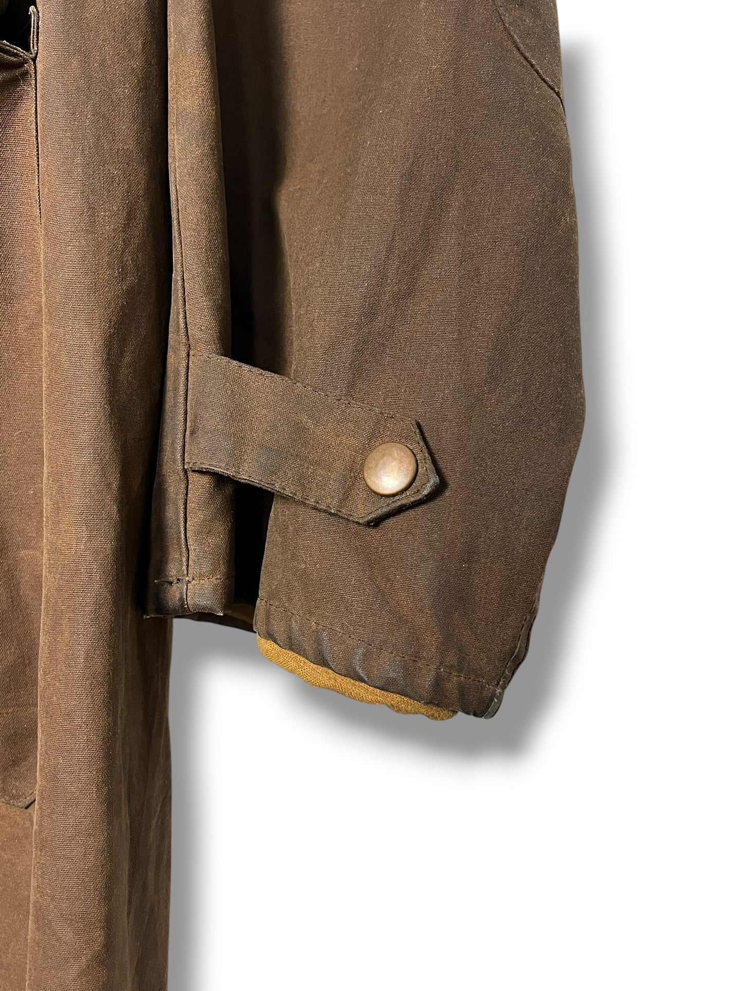 W.K. Backhouse Stockman Wax Coat Brown C42 Long Rain Cape Vintage