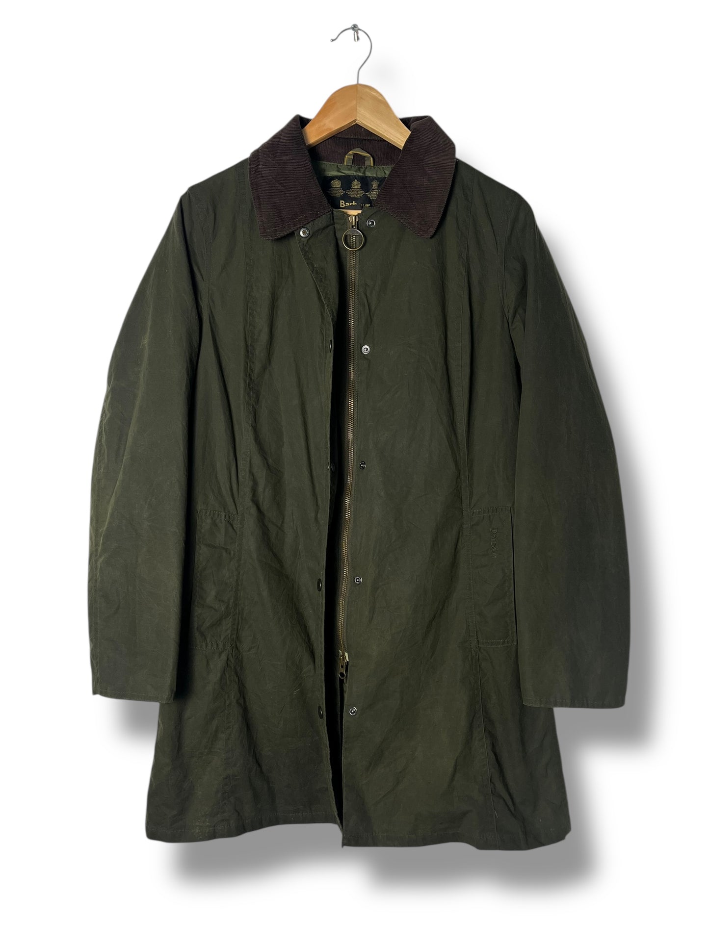 Barbour Hampshire Wax LW Coat Sage Green UK12 (2000s)