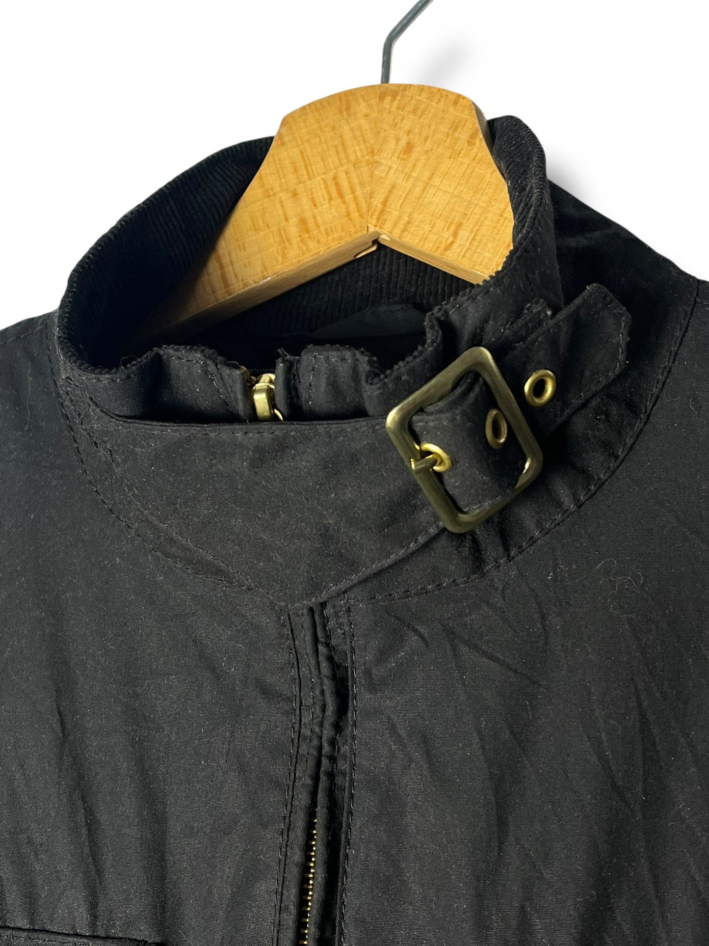 Barbour Heyford Wax Jacket – Black – Women XL