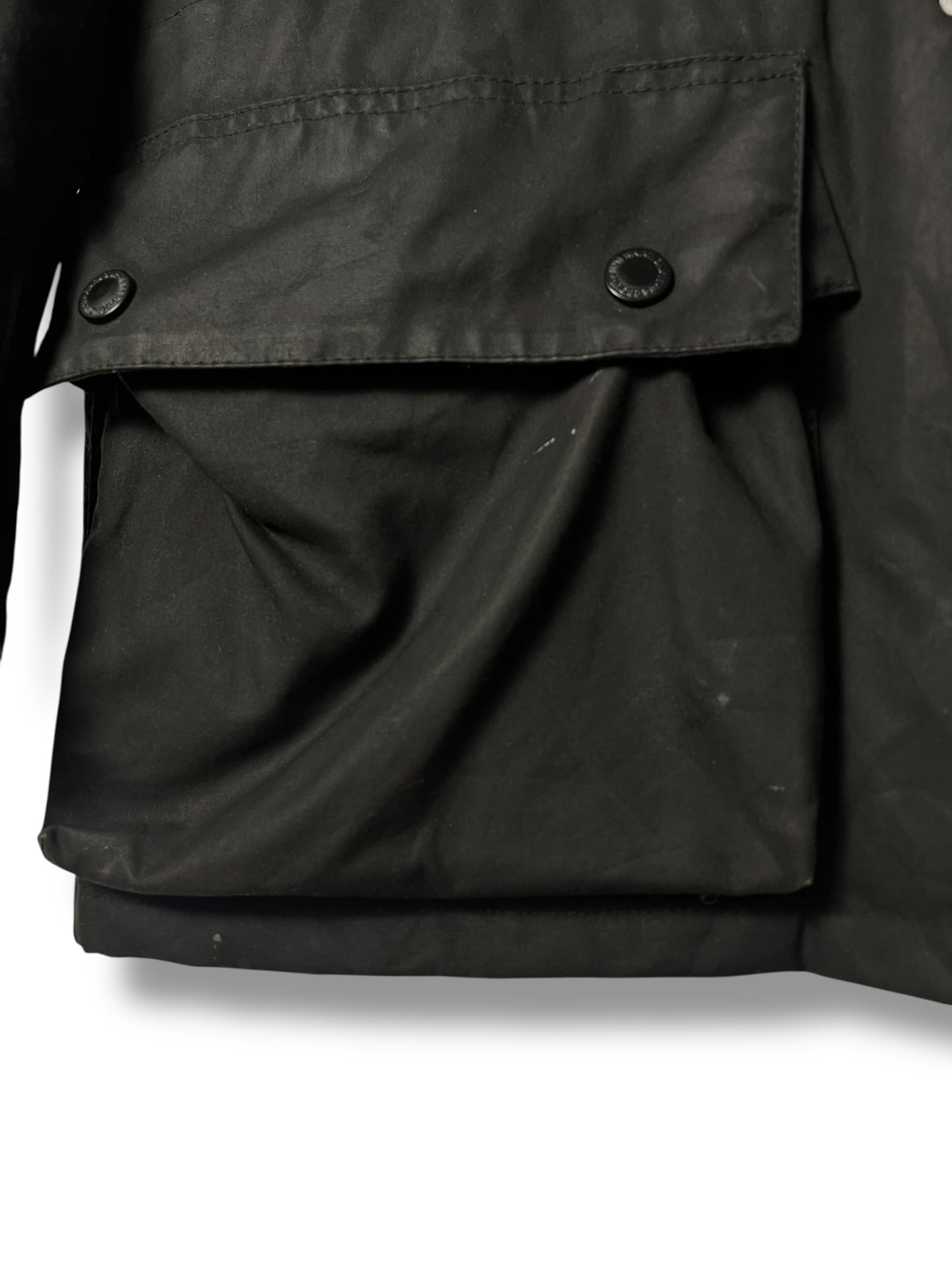 Barbour Onyx Wax Jacket Black L Field Jacket International Waxed Cotton