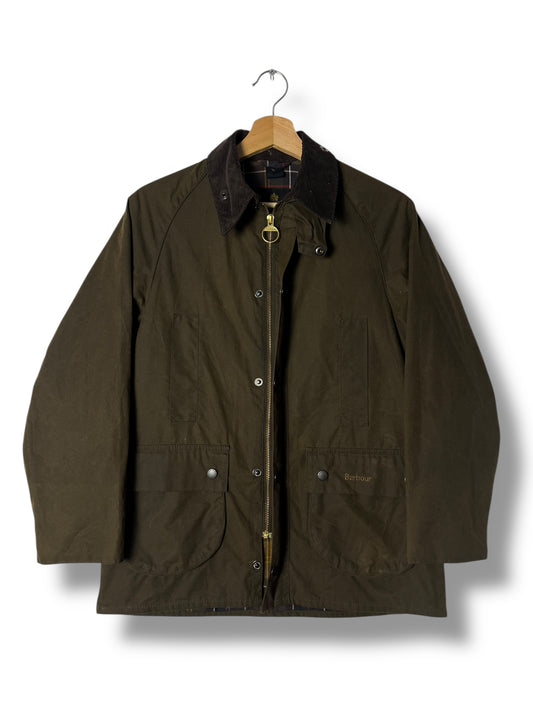 Barbour Beaufort Wax Jacket – Olive – Kids 12–13Y | Selected by DRAPS