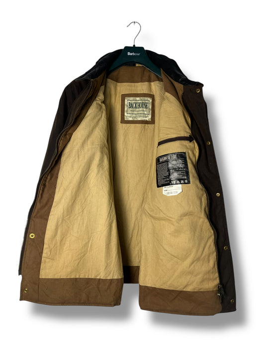 Backhouse Worker Waxed Cotton Jacket – XL – Brown