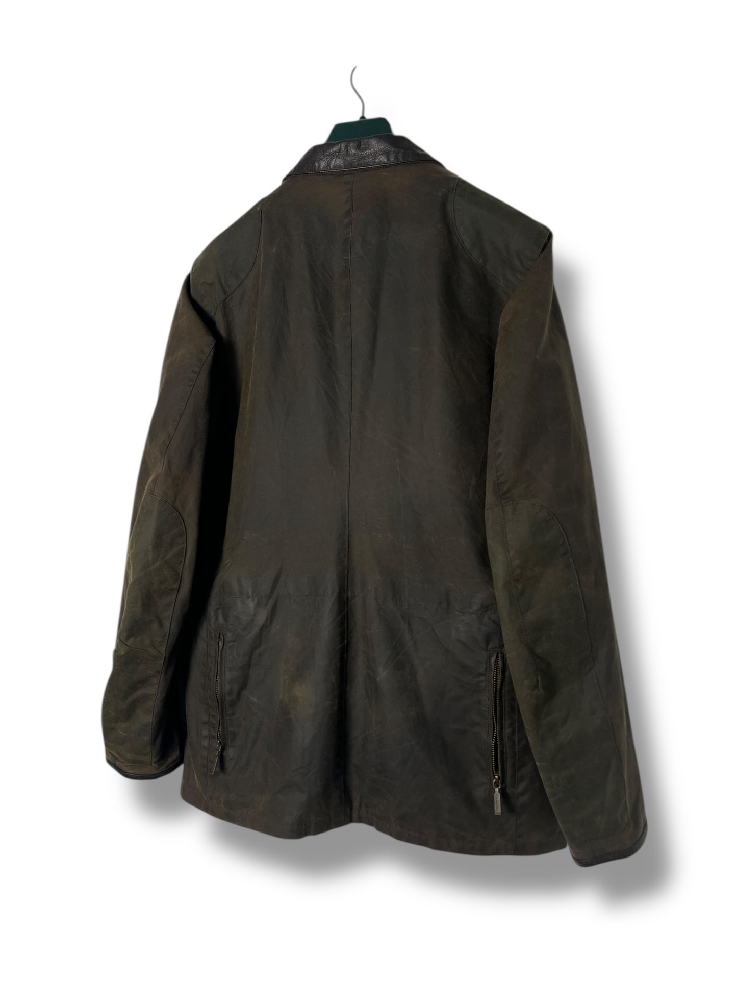 Barbour Commander Dept. (B) – Waxed Cotton Blazer – XL – Dark Olive