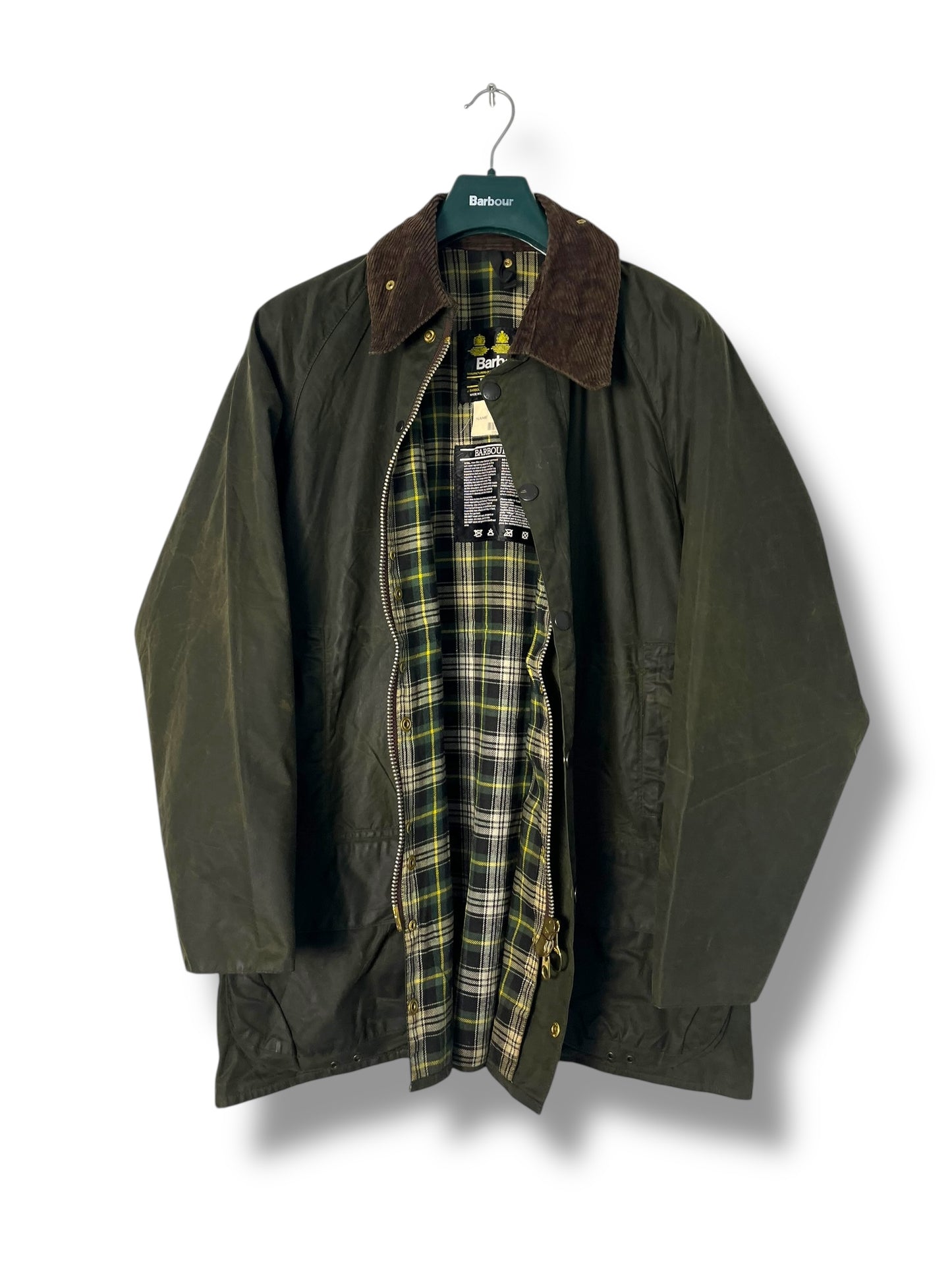 Barbour Beaufort Wax Jacket C42 Vintage Olive 1992