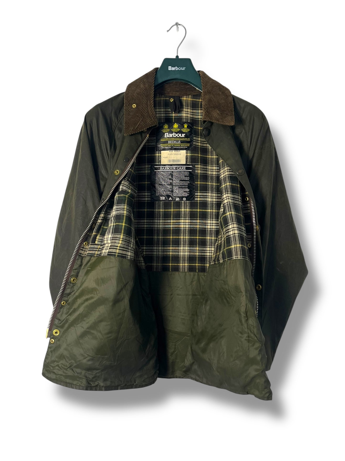 Barbour Bedale C40 Vintage Olive 1993 – Iconic Wax Jacket