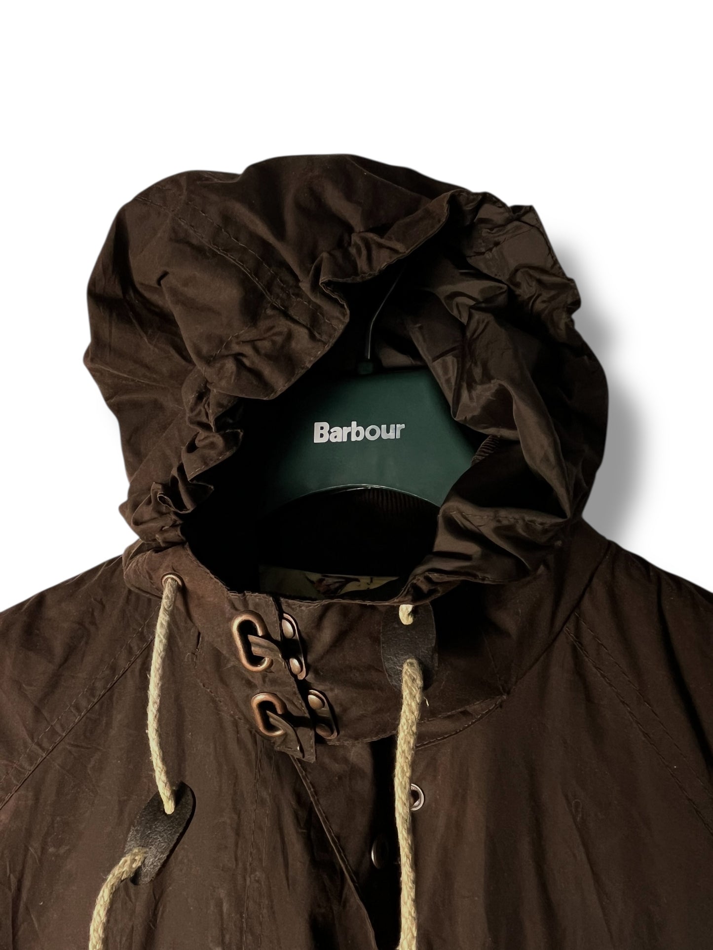 Barbour Nidd Wax Jacket – Brown – Size UK 16
