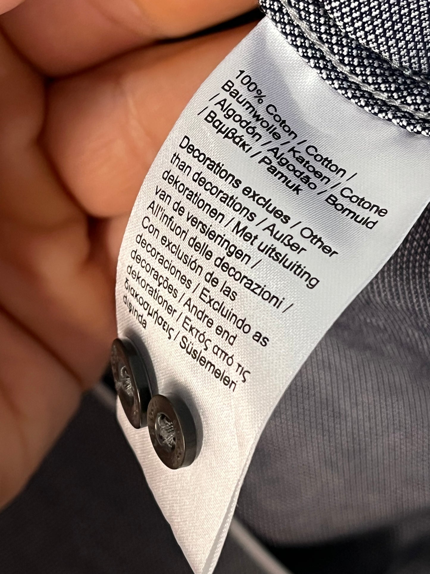 Lacoste Grey Slim Fit Shirt Size 39 (S/M)