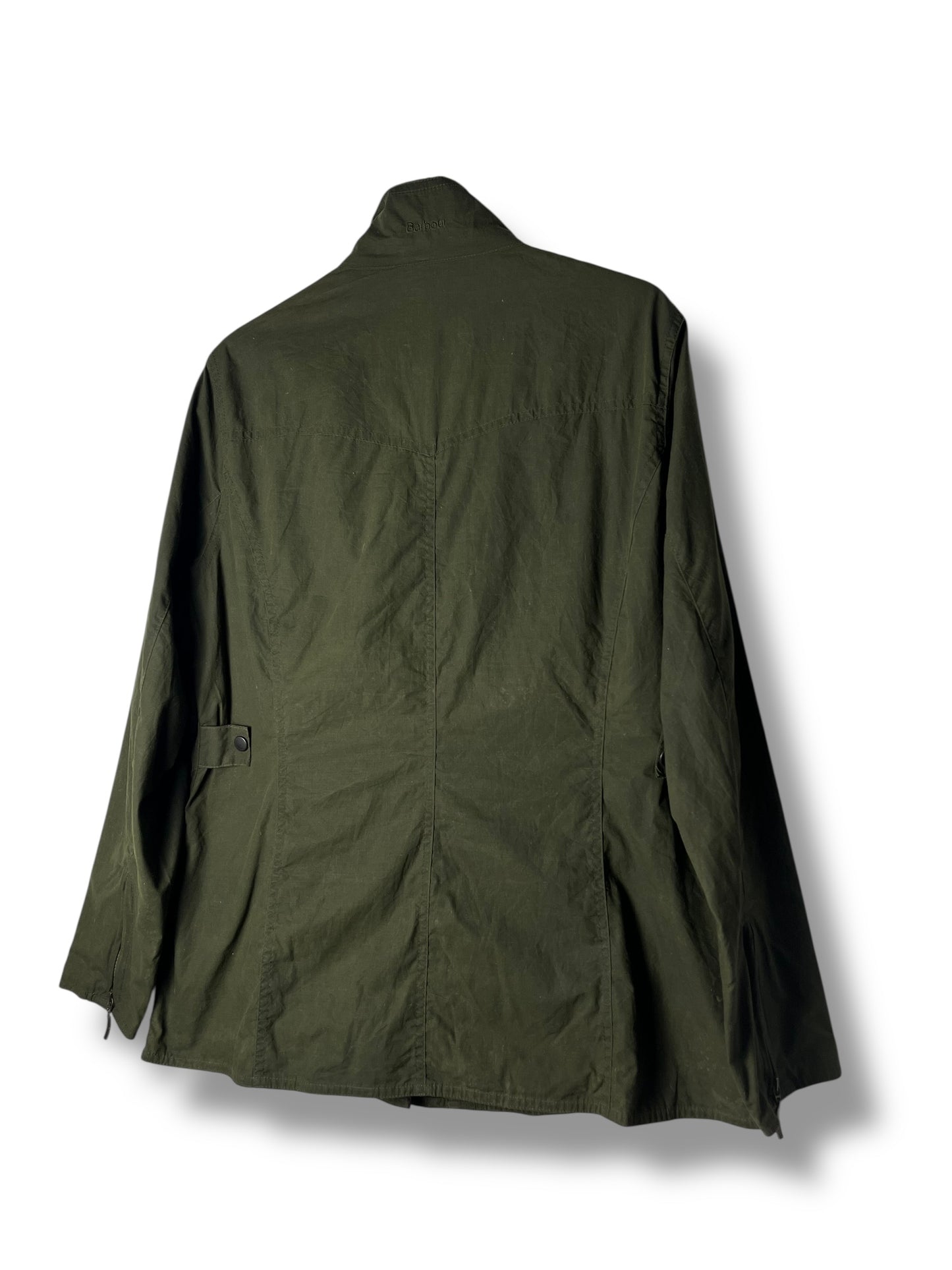 Barbour Flyweight Wax Utility Jacket – Sage Green – UK 16