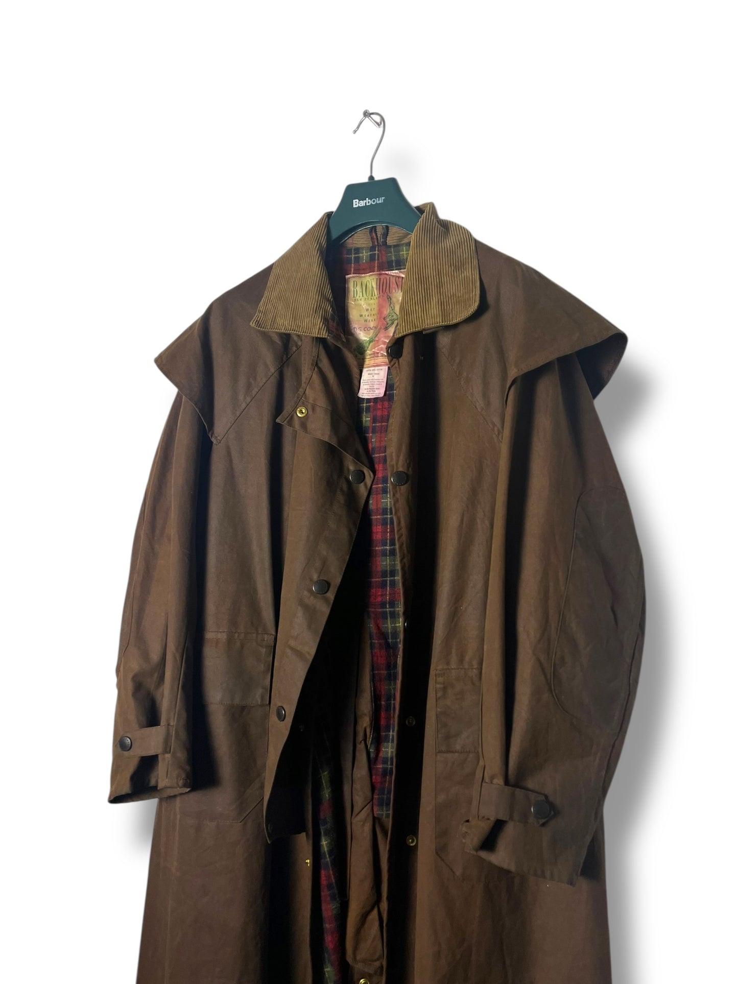 Backhouse Barbour Driza Bone Riding Coat – Vintage Brown C40