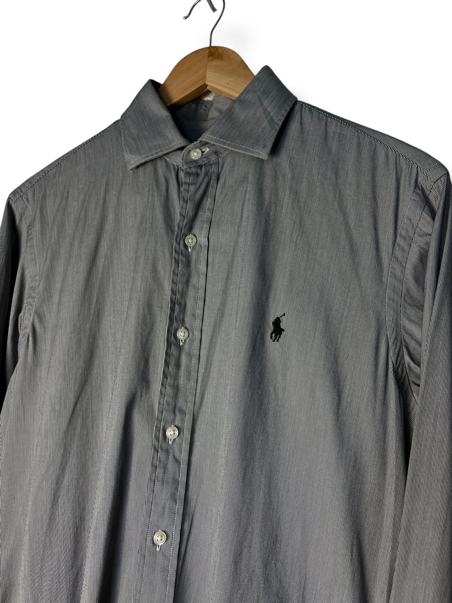 Polo Ralph Lauren Shirt – Dark Grey – Black Pony Logo – Size 39