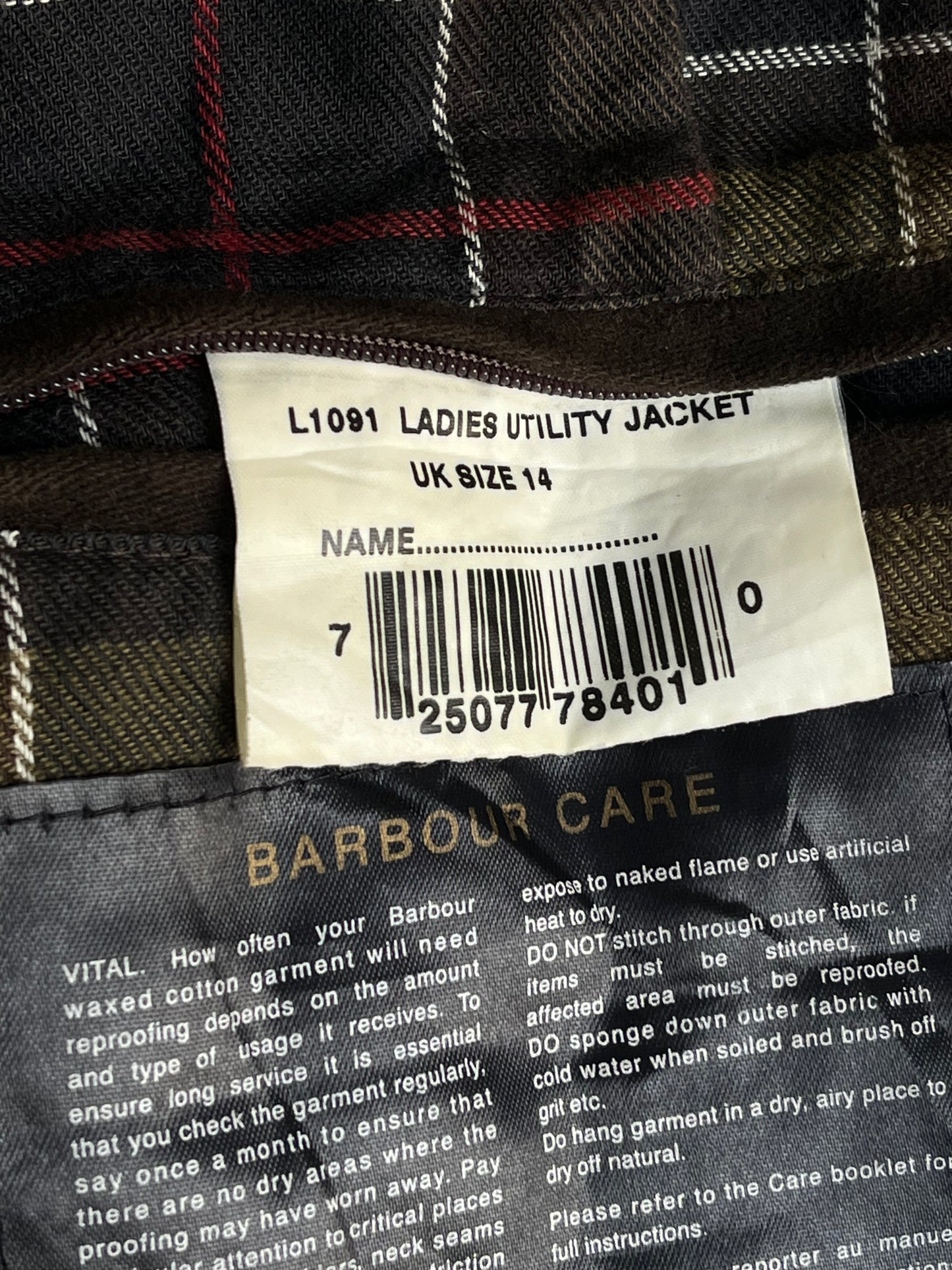 Barbour Utility Ladies UK14 Vintage Olive 2000s – Waxed Cotton Jacket