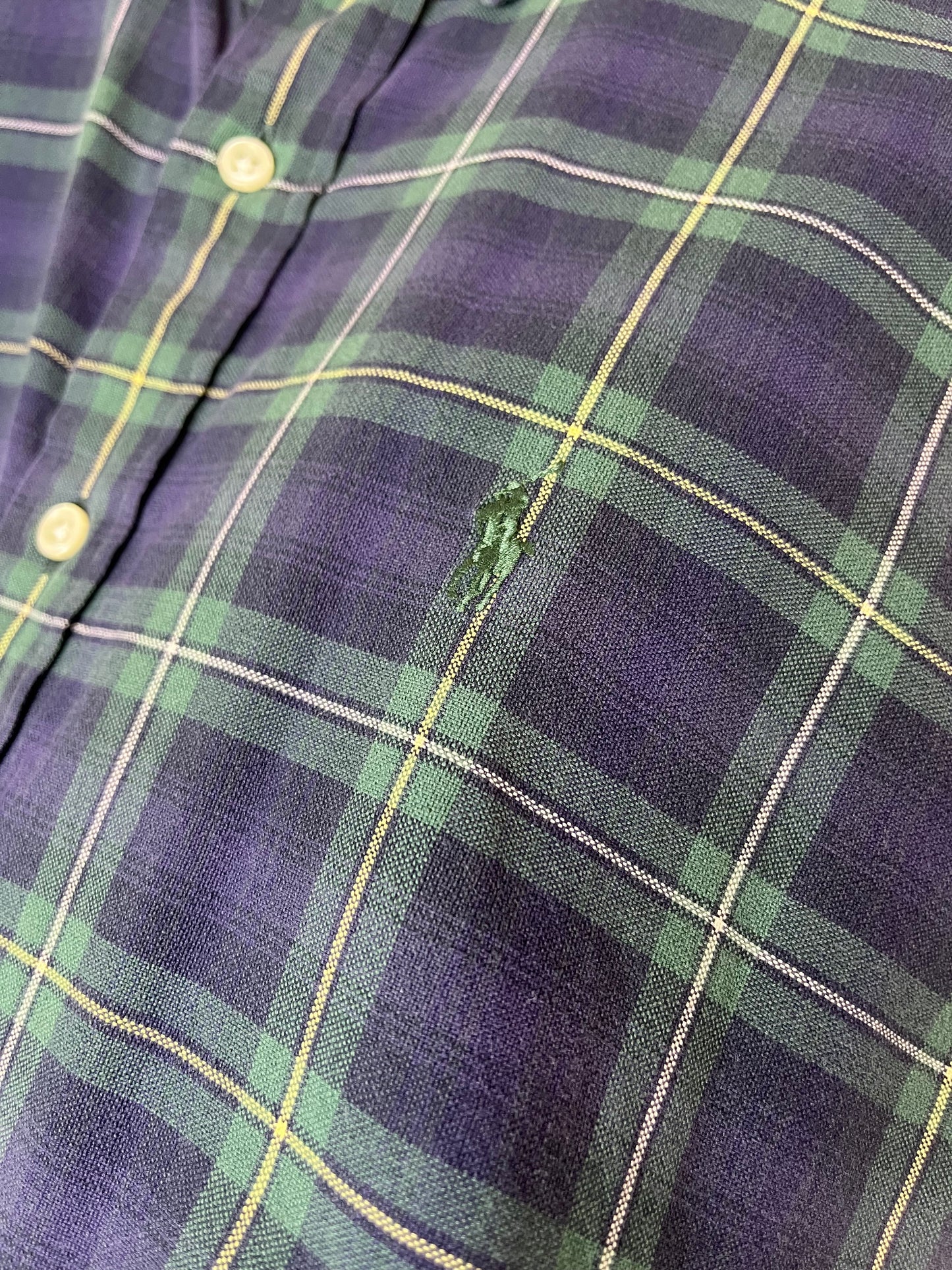 Polo Ralph Lauren L Vintage 90s Green Check Shirt