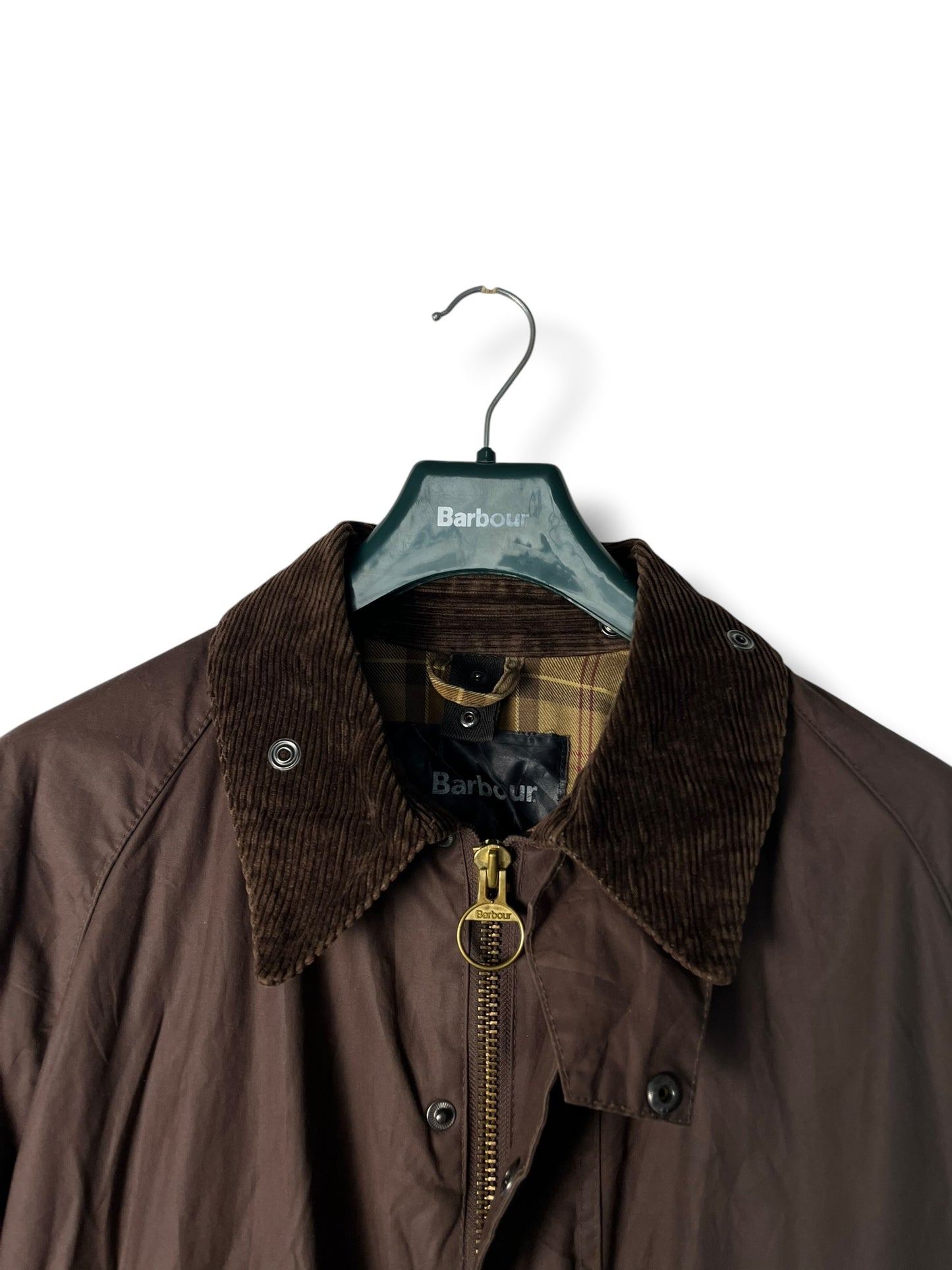 Barbour Beaufort Wax Jacket Brown C46 XL Vintage 2000s Classic