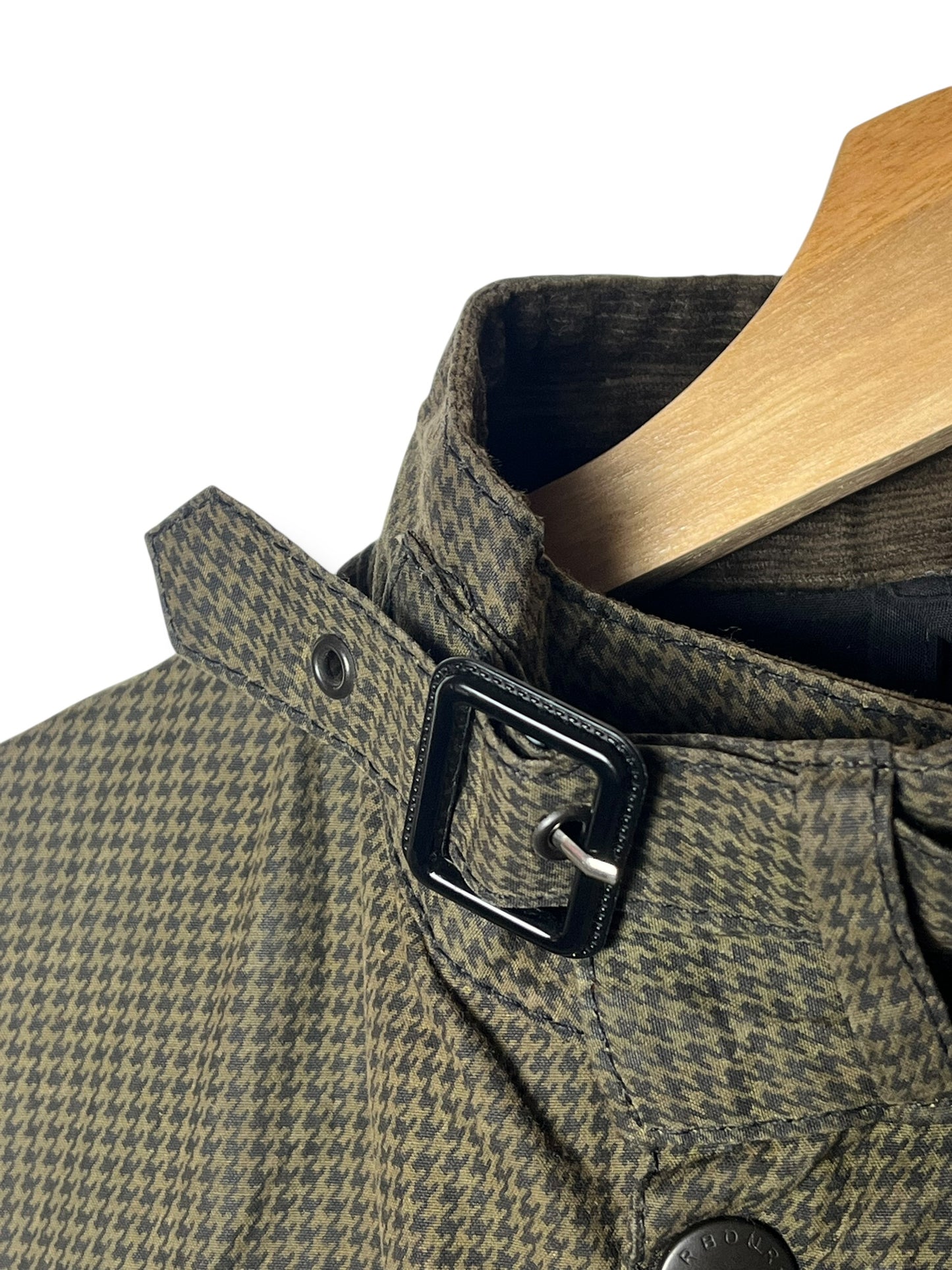 Barbour International Suit SMU Wax Jacket C34 Small Check Rare Moto