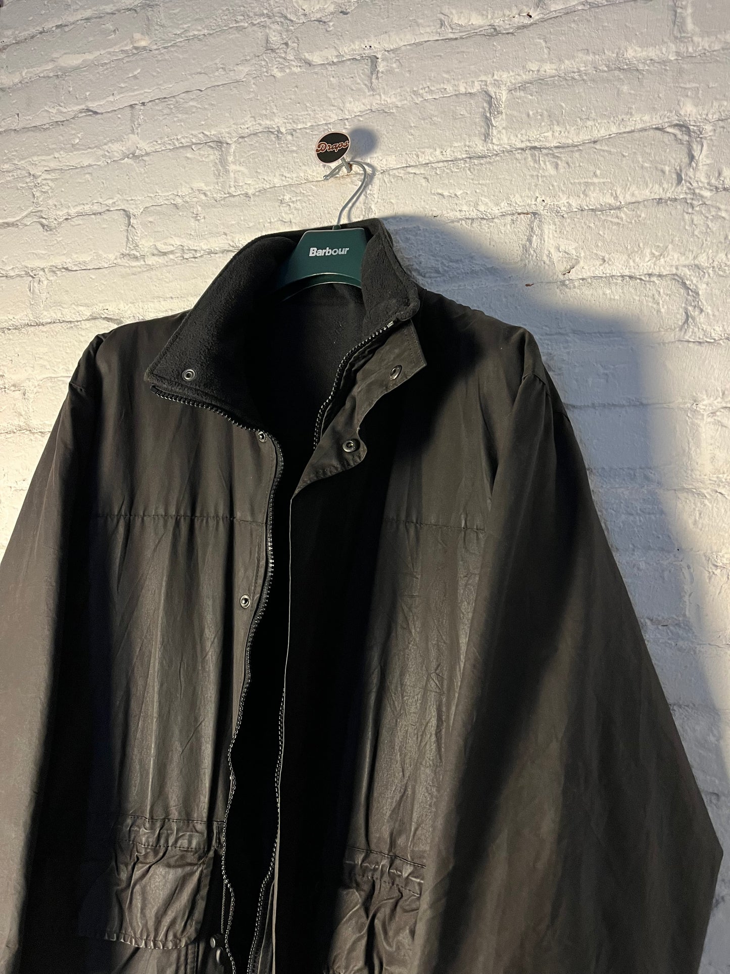 Giacca cerata nera Barbour taglia L (veste come XL)