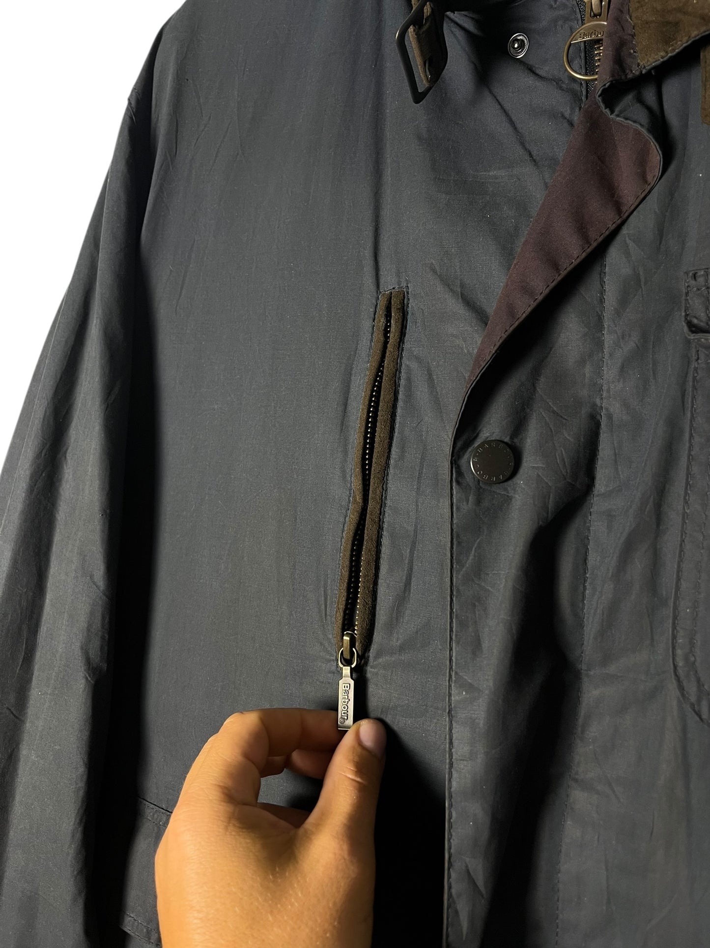 Kenmore Wax Jacket – Navy Blue – Size XXL – 100% Waxed Cotton