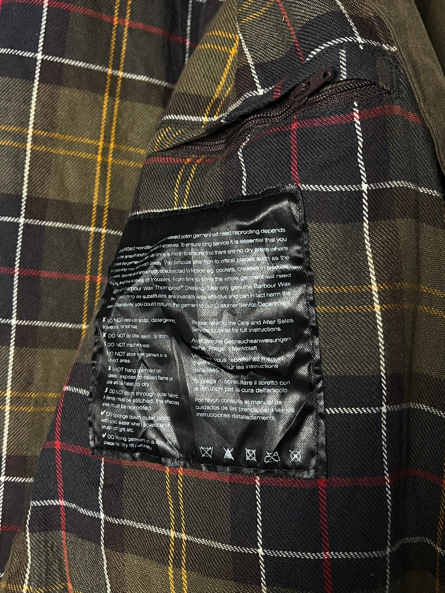 Barbour Bristol Jacket Wax Jacket – Olive – Size L