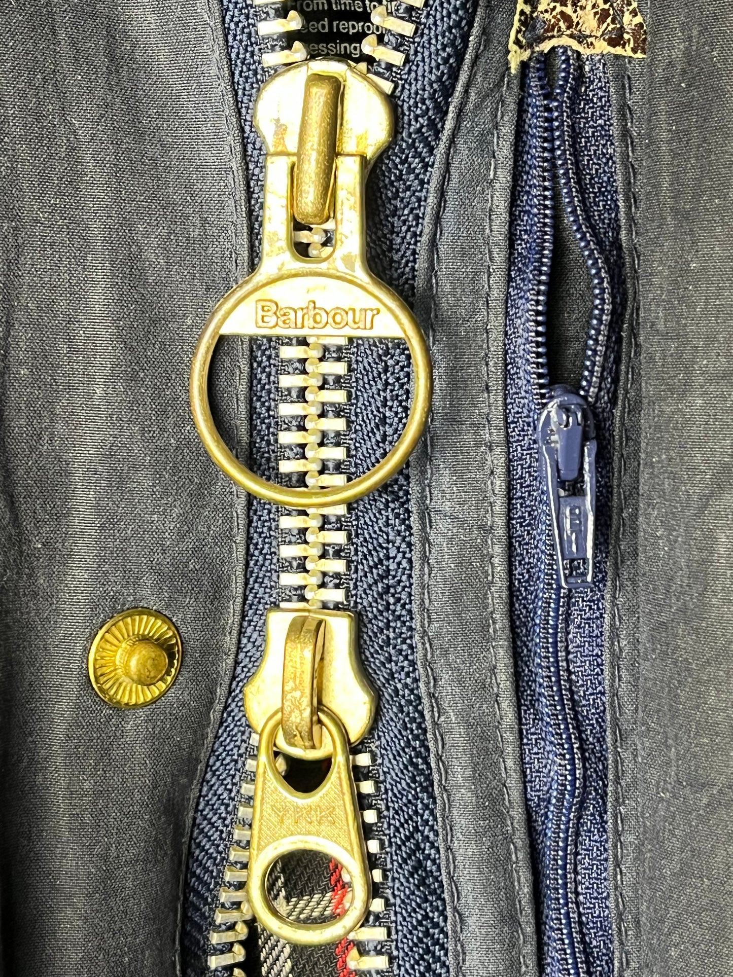 Barbour Burghley Riding Coat Navy Blue 90s Wax Jacket Equestrian