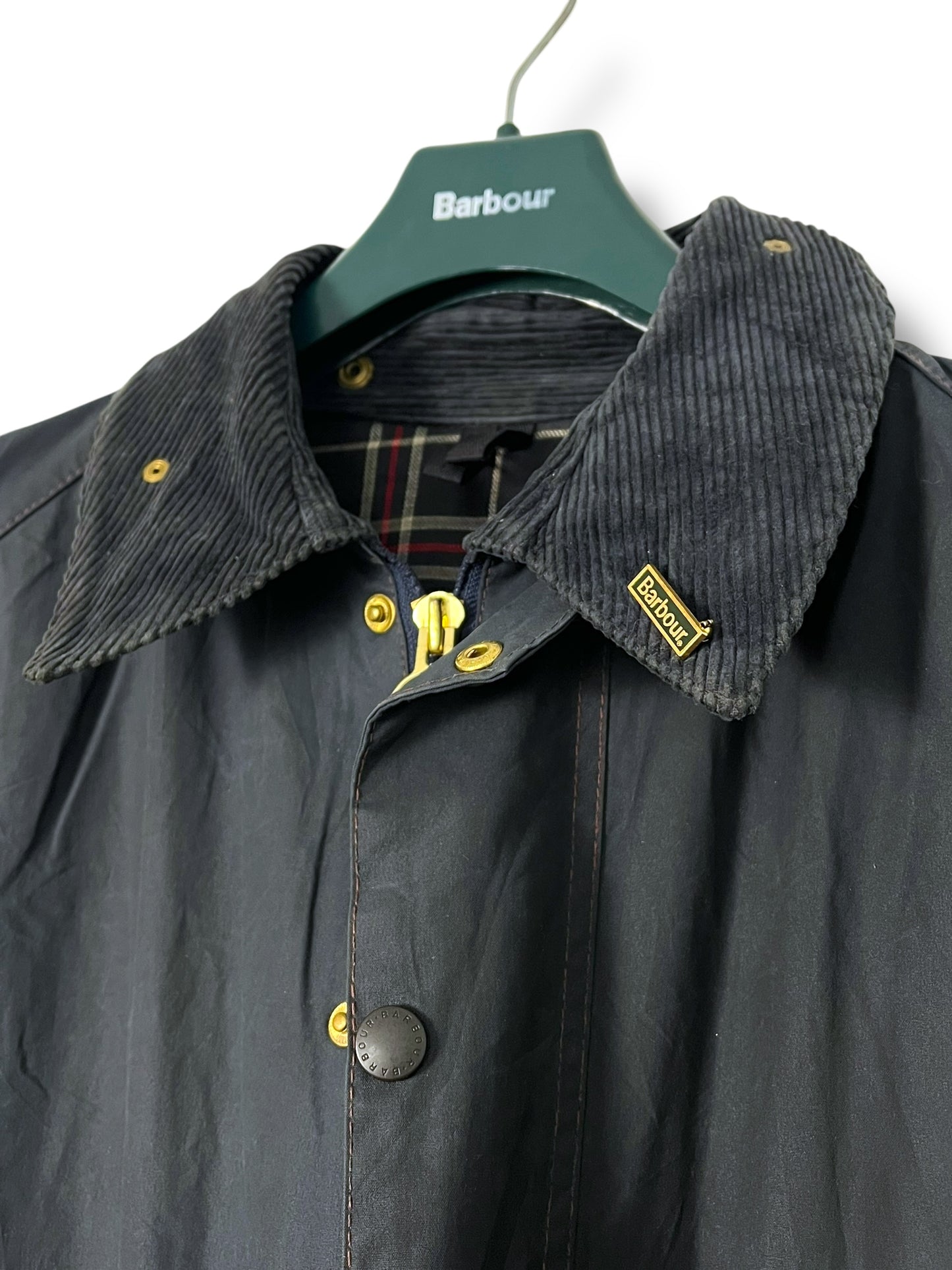 Barbour Beaufort Wax Jacket C48 – Navy (2000s)