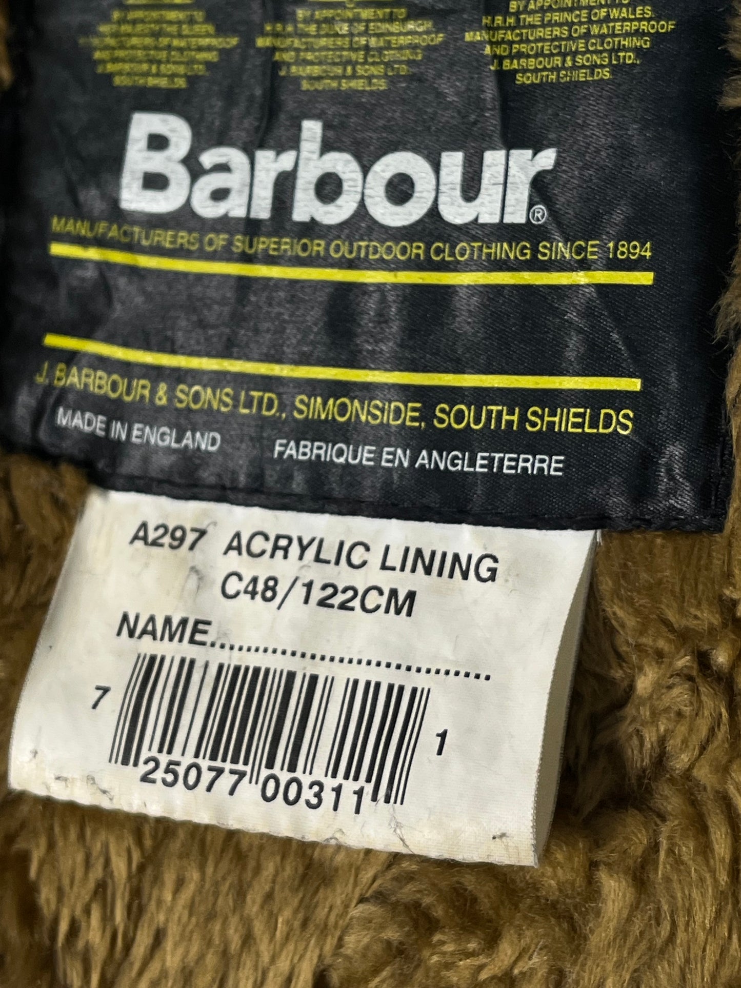 Barbour Vintage Body Warmer C48 Liner – Button Clip