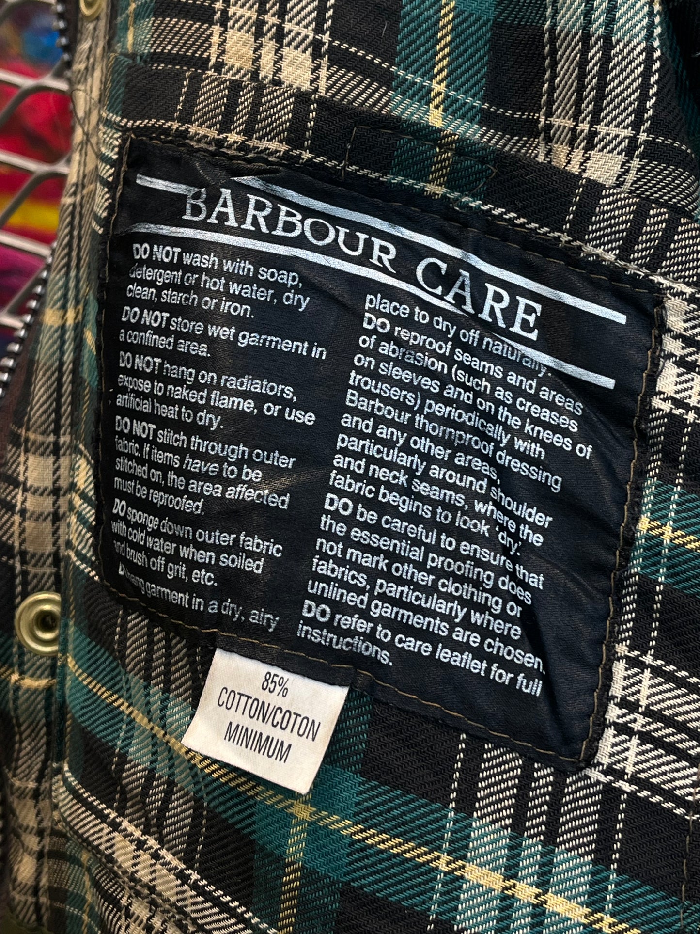 Barbour Bedale 1980s Sage Green Waxed Jacket C32 XS Vintage UK