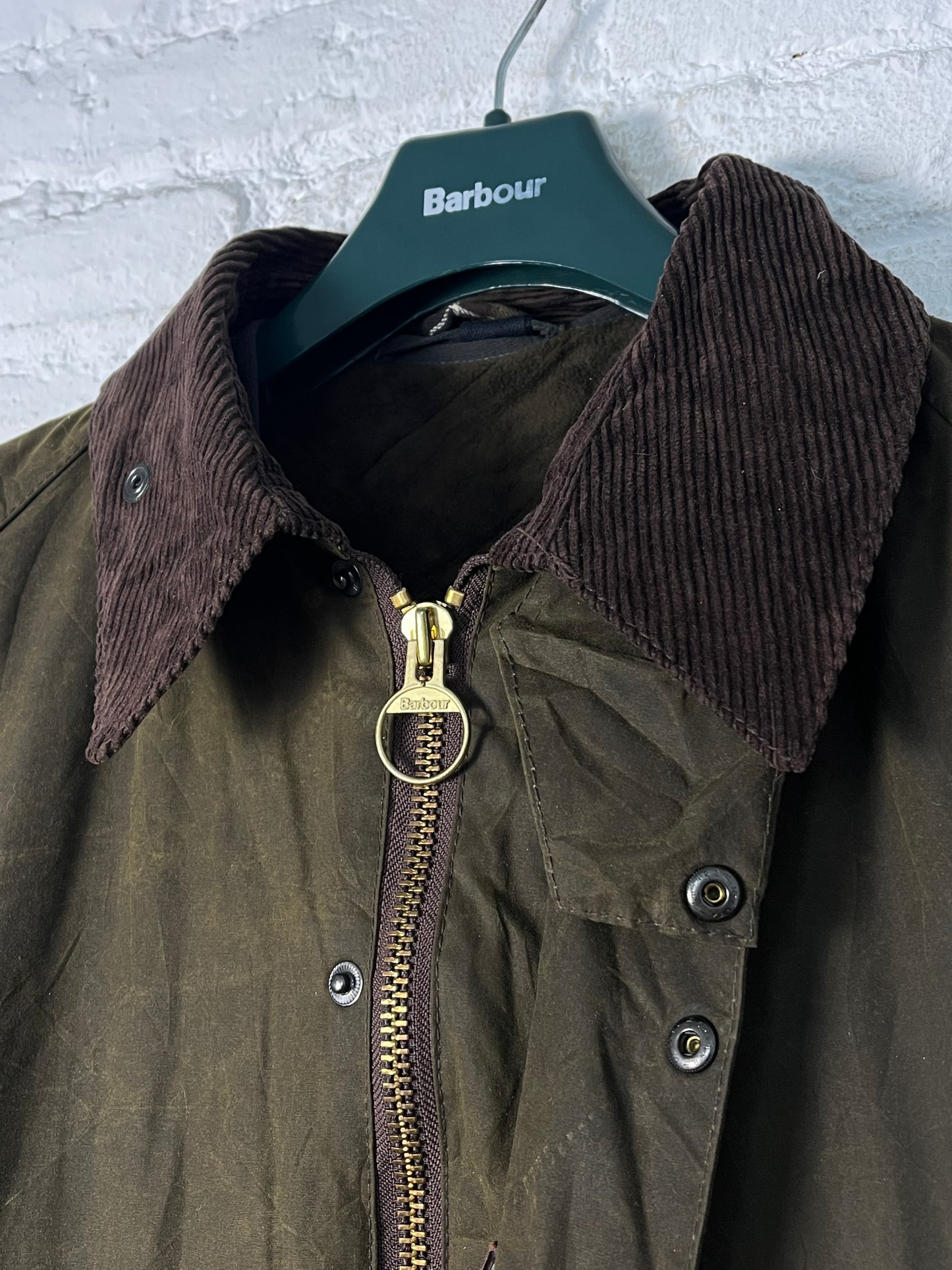 Barbour Beaufort Classic Wax Jacket – C48/XXL– Olive – Quilted Liner Included
