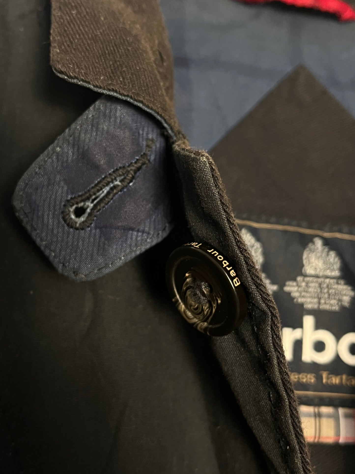 Barbour Bauley M Vintage Blu Navy Wax Blazer