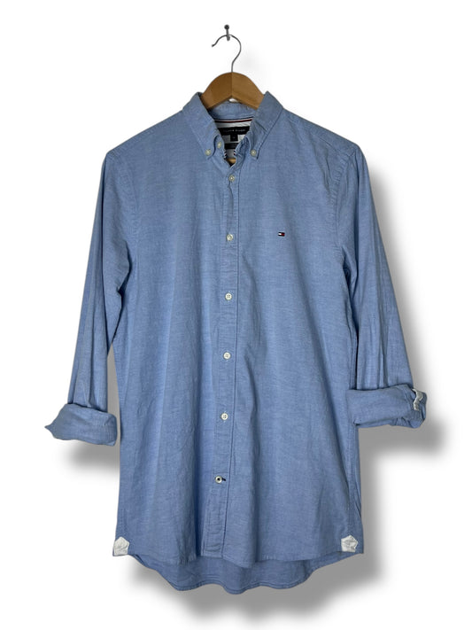 Tommy Hilfiger TH Flex Slim Fit Stretch – Light Denim Blue Shirt