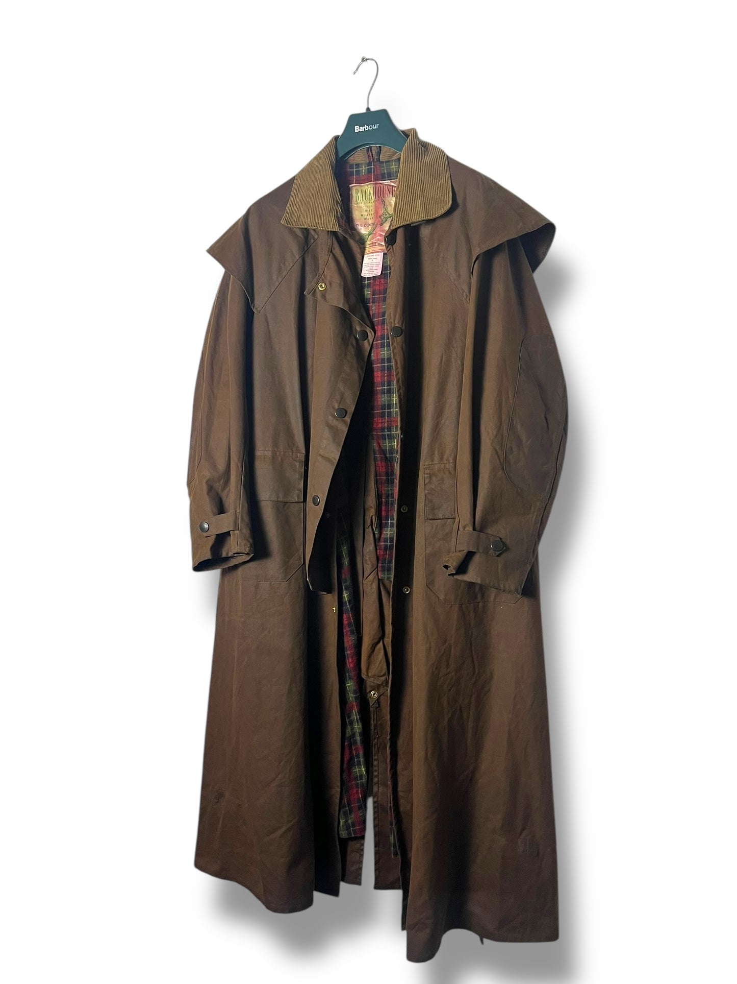 Backhouse Barbour Driza Bone Riding Coat – Vintage Brown C40