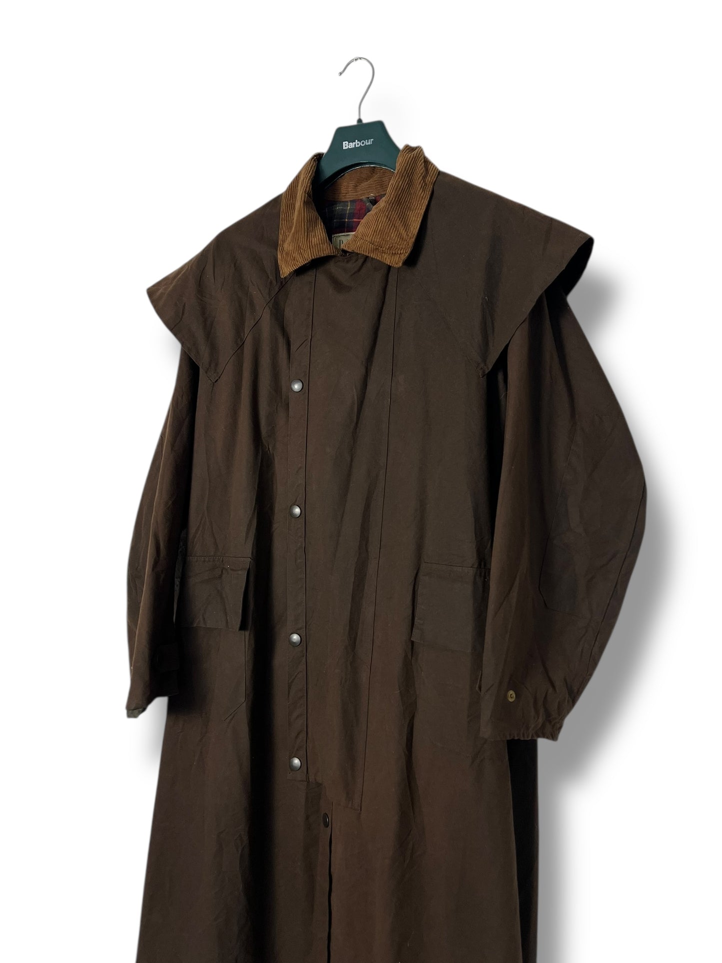 Backhouse Riding Coat – “Driza-Bone Style” – Dark Brown – Large (1990s)