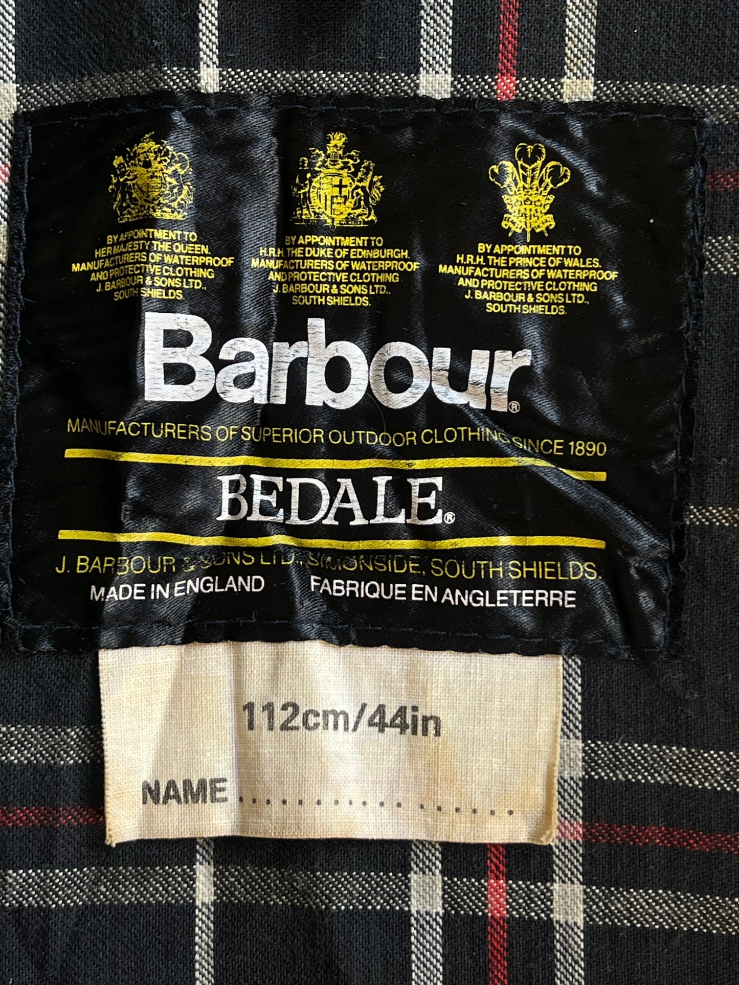 Barbour Bedale C44 – 1987- 4 Pockets Navy Blue