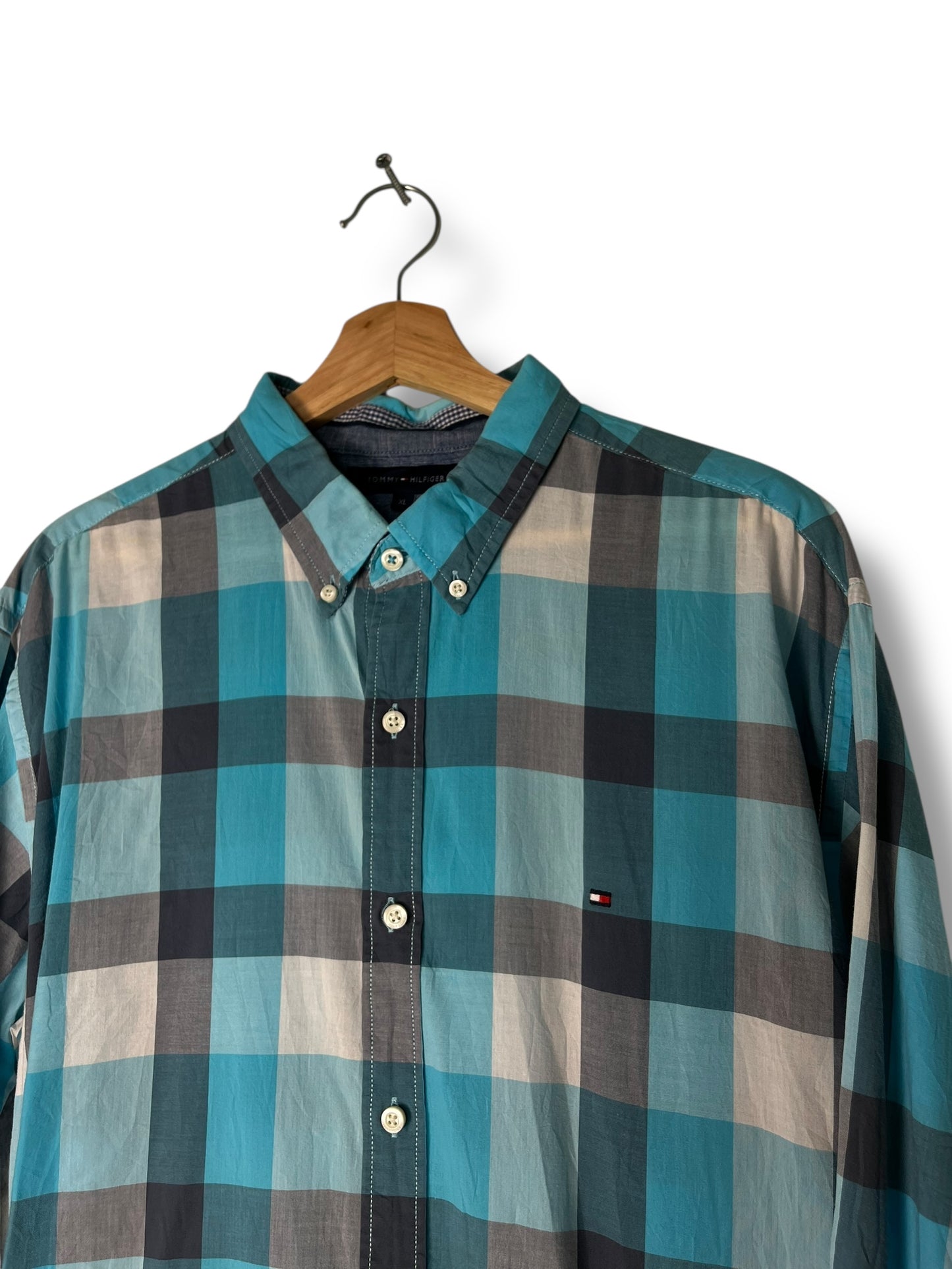 Tommy Hilfiger Checkered Shirt Blue Size L