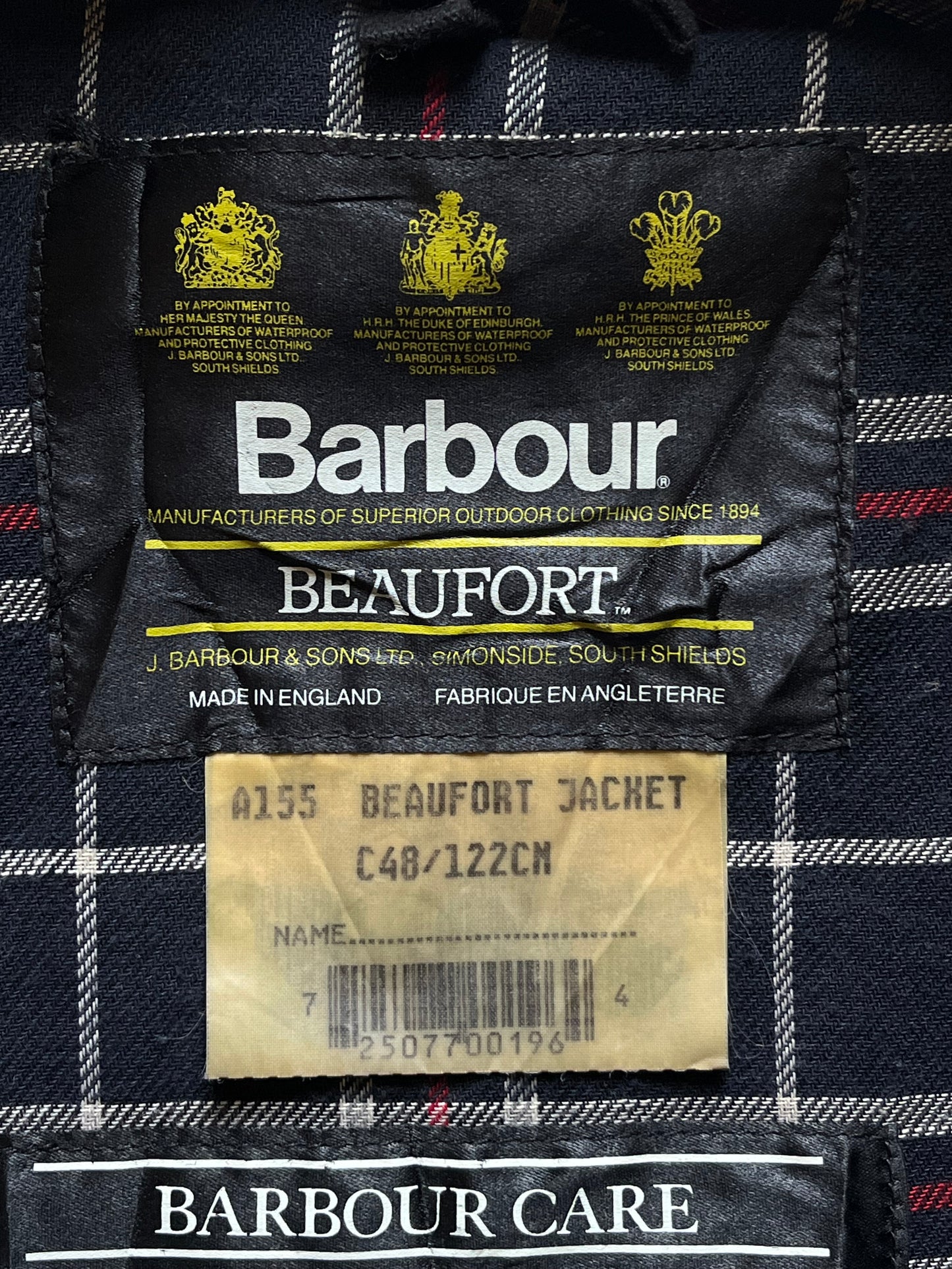 Barbour Beaufort C48 Vintage Navy 1994 – Iconic Wax Jacket