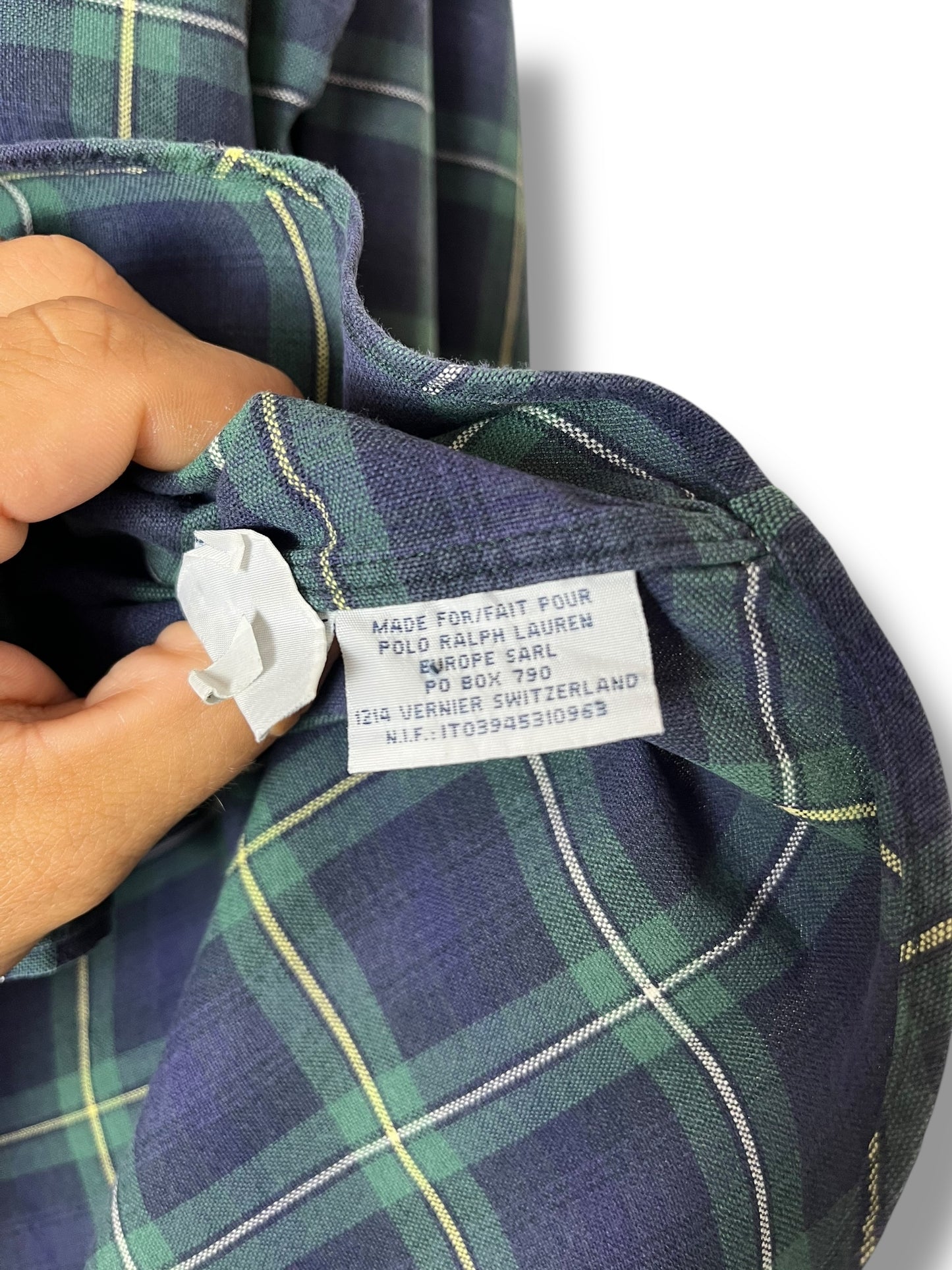 Polo Ralph Lauren L Vintage 90s Green Check Shirt