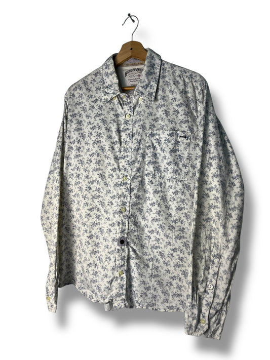 Hilfiger Denim Shirt – White Floral Print – L